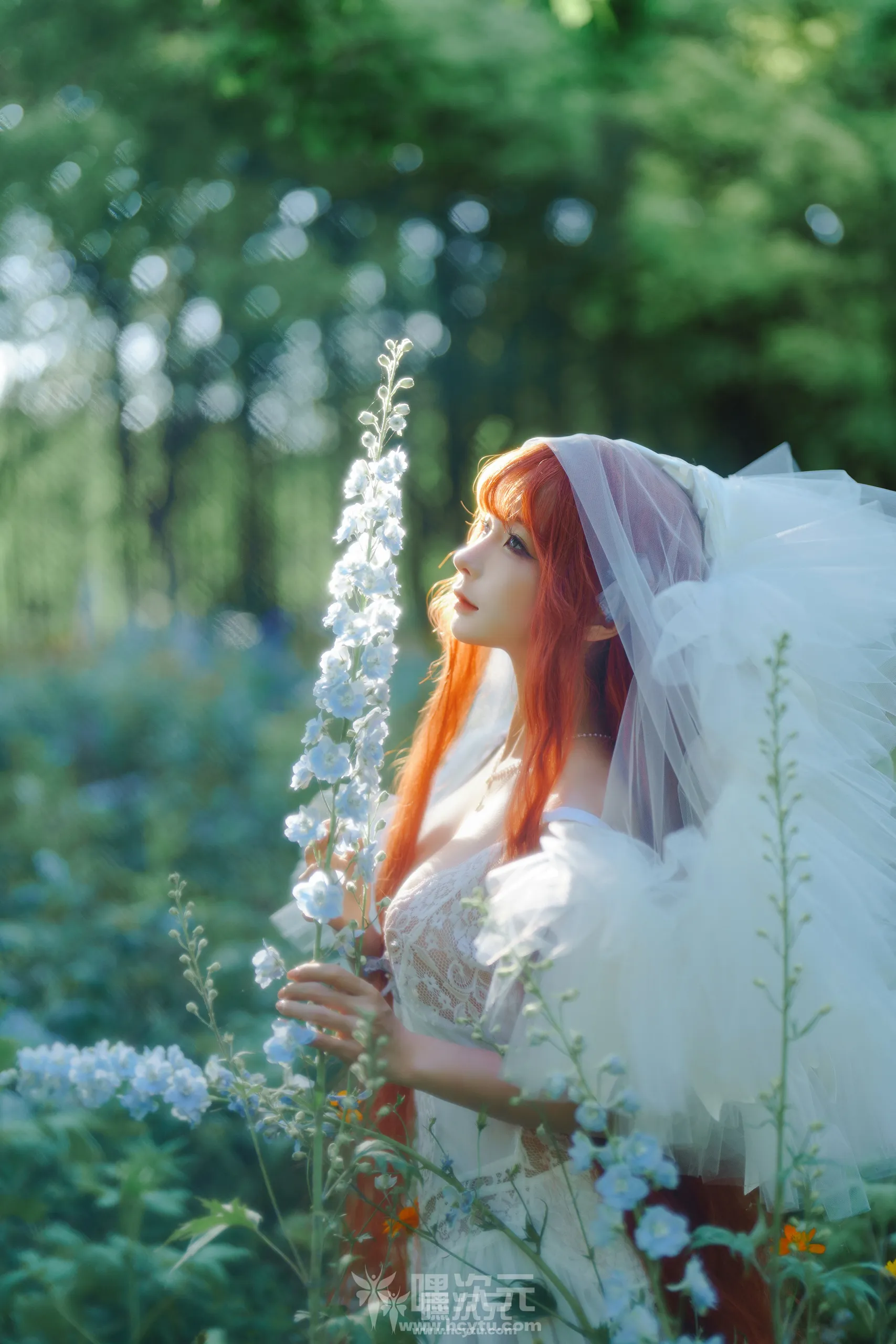 蠢沫沫 花丛婚纱 [壁纸] 写真图片 - 嘿次元 图6