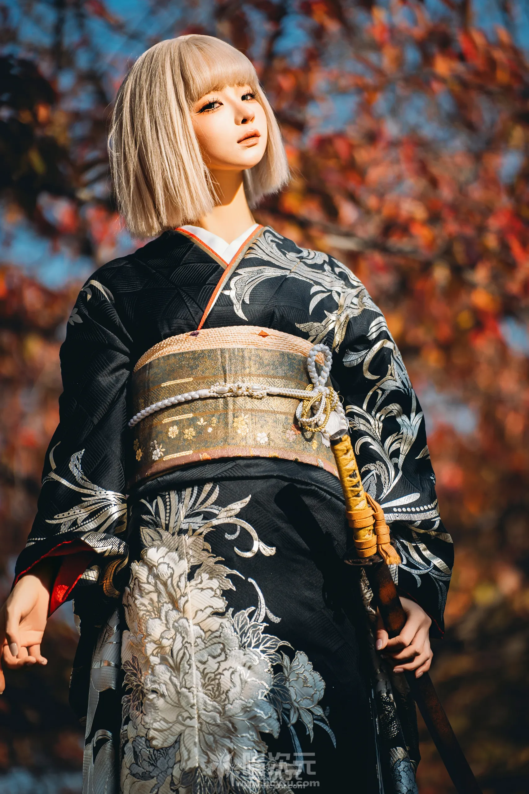 蠢沫沫「秋寻·下」写真 (285P)解锁内衣、和服、浴室、街拍四大场景！ - 嘿次元 图11