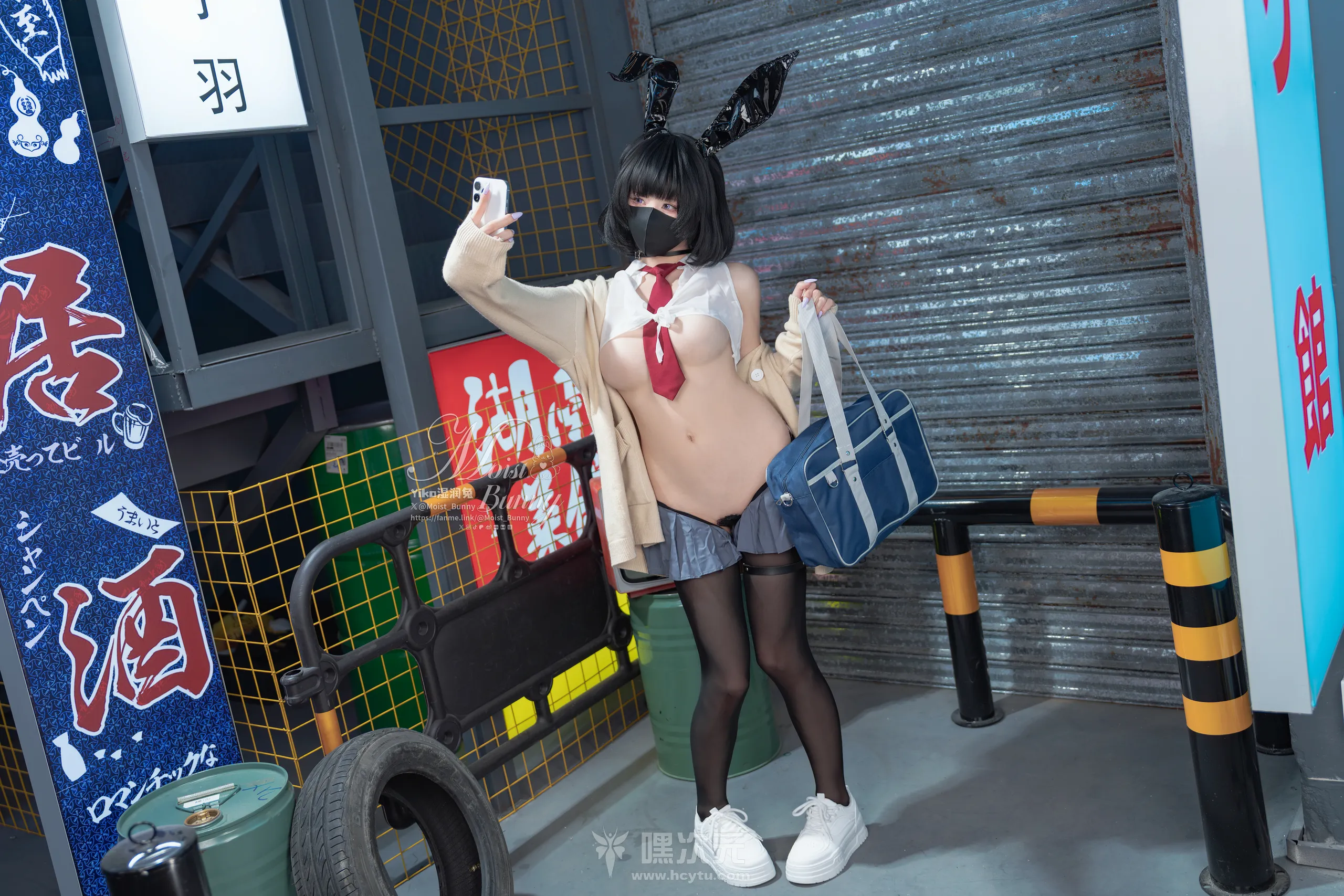 黏黏团子兔《赛博逆JK》写真：这个提线木偶AI是不是数据错乱了？2025年10月作品 - 嘿次元 图5