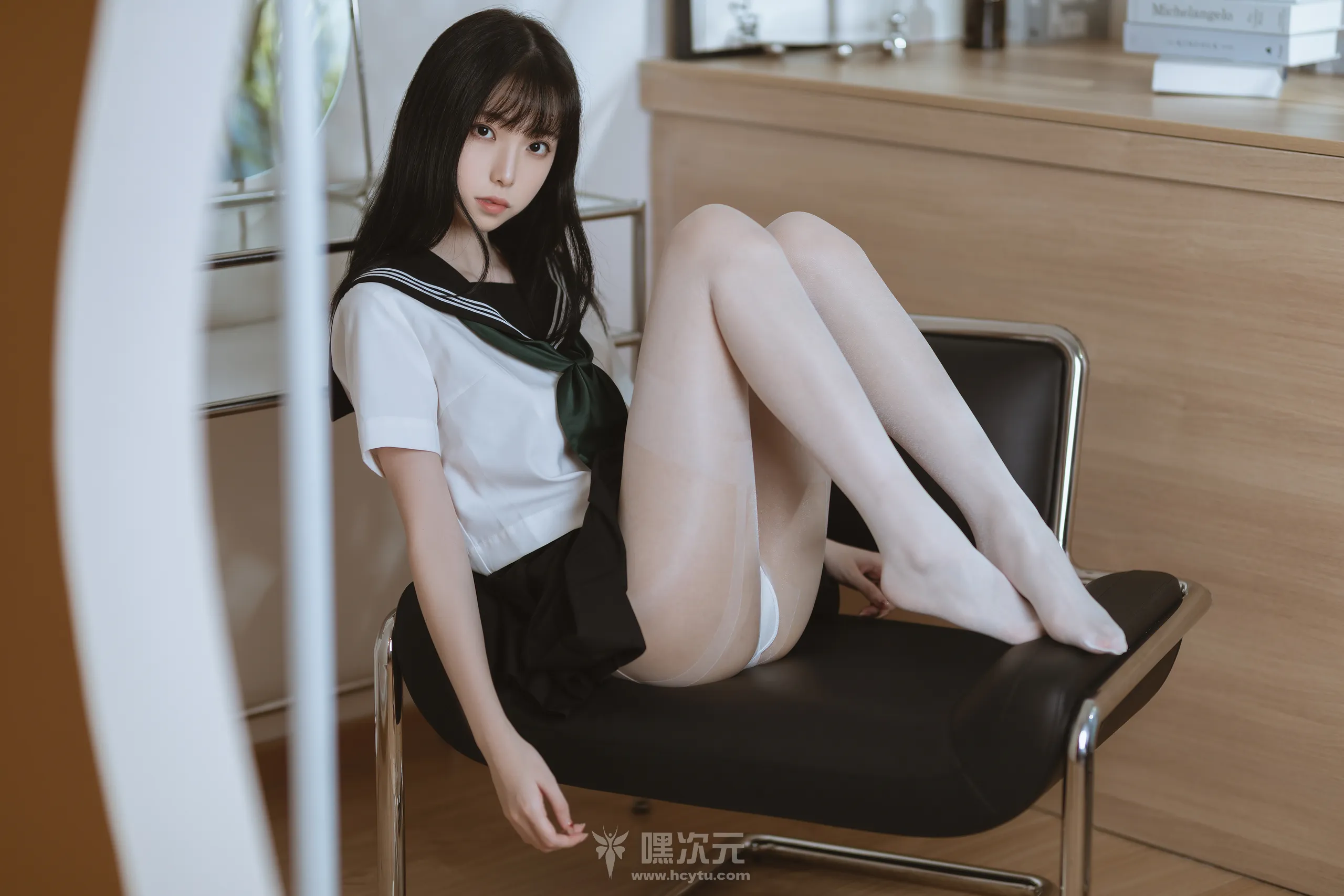 许岚LAN 白丝JK-白丝水手服 美女写真图片