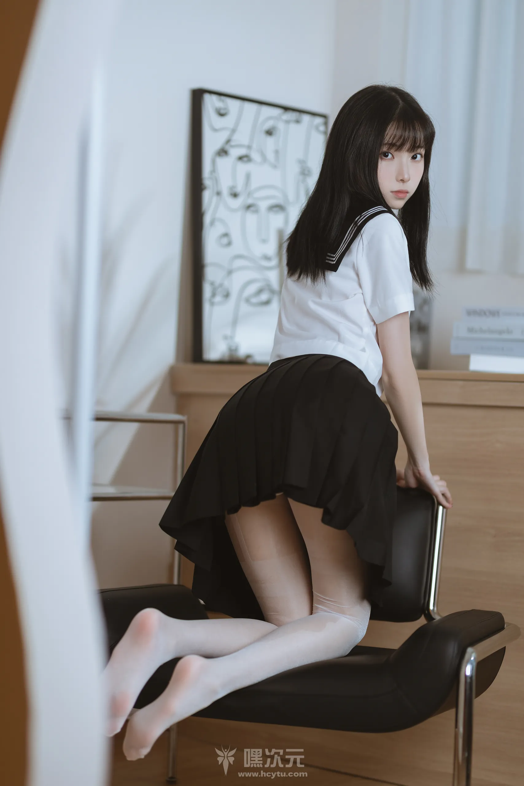 许岚LAN 白丝JK-白丝水手服 美女写真图片