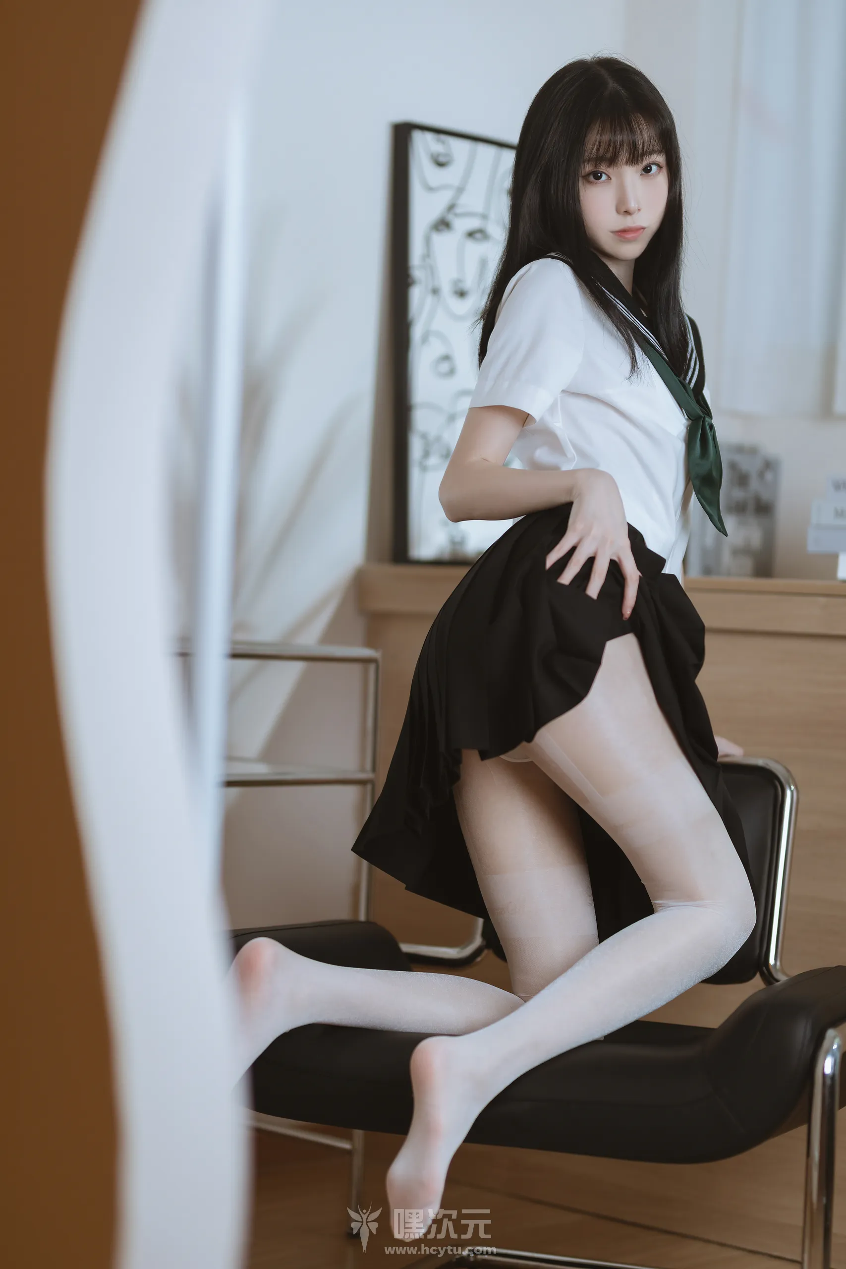 许岚LAN 白丝JK-白丝水手服 美女写真图片