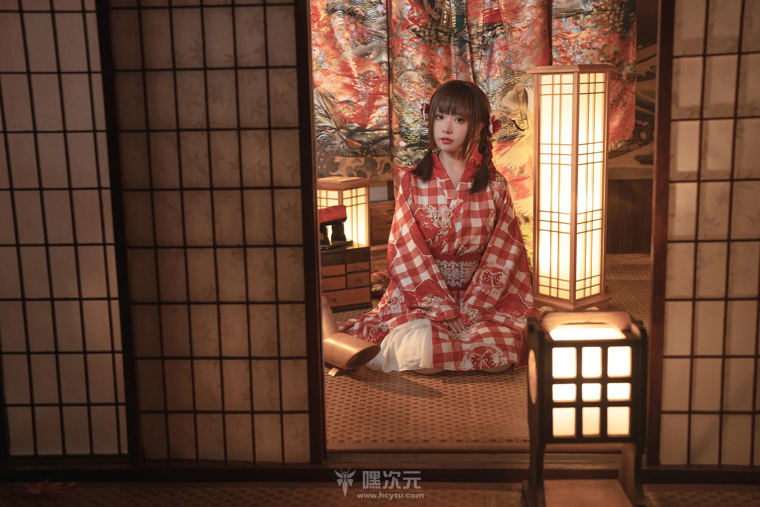 爆机少女喵小吉 – 和风《灼灼其华》-嘿次元