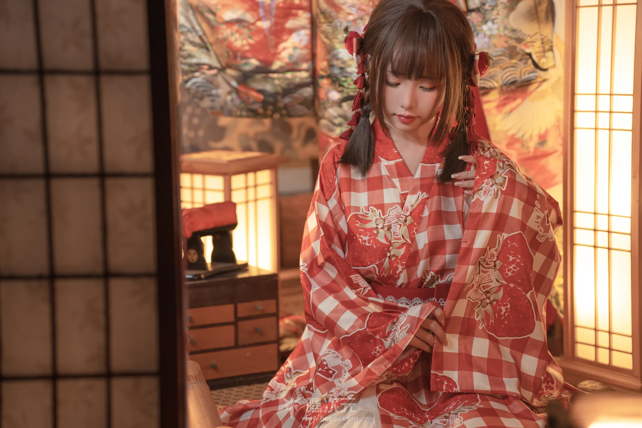 爆机少女喵小吉 – 和风《灼灼其华》 - 嘿次元 图3