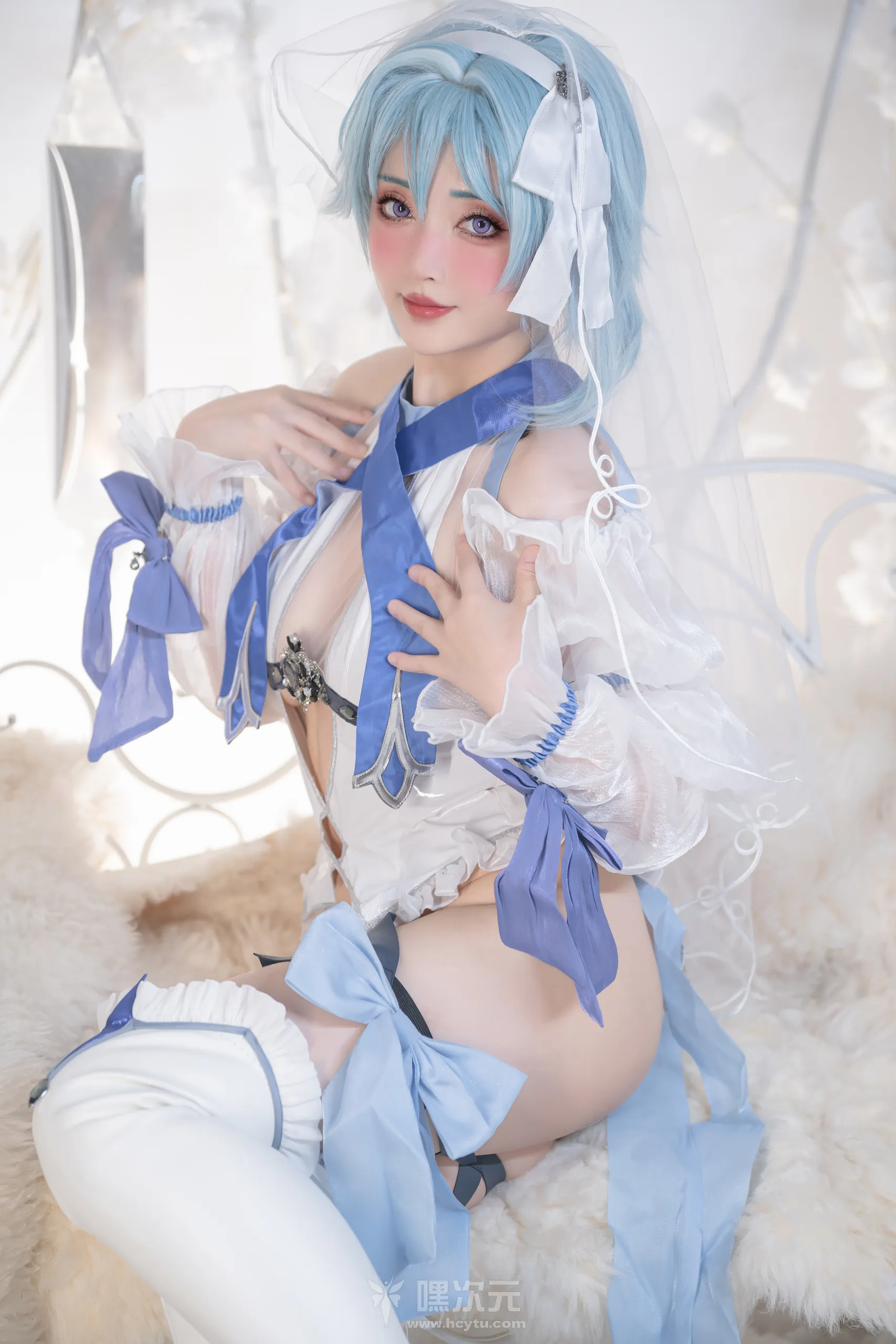 爆机少女喵小吉 – 双子 《原神花嫁：优菈&甘雨》 - 嘿次元 图5