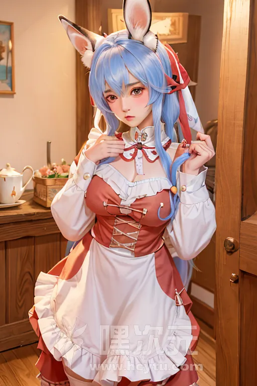 喵小吉 AI画作 《兔子女仆》 - 嘿次元 图2
