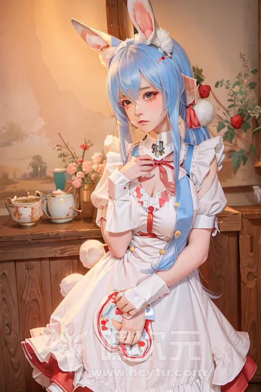 喵小吉 AI画作 《兔子女仆》-嘿次元