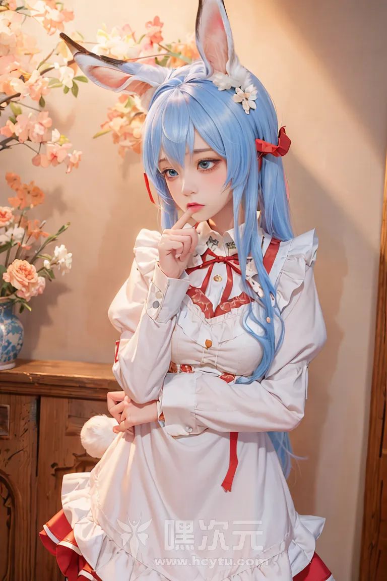 喵小吉 AI画作 《兔子女仆》 - 嘿次元 图3