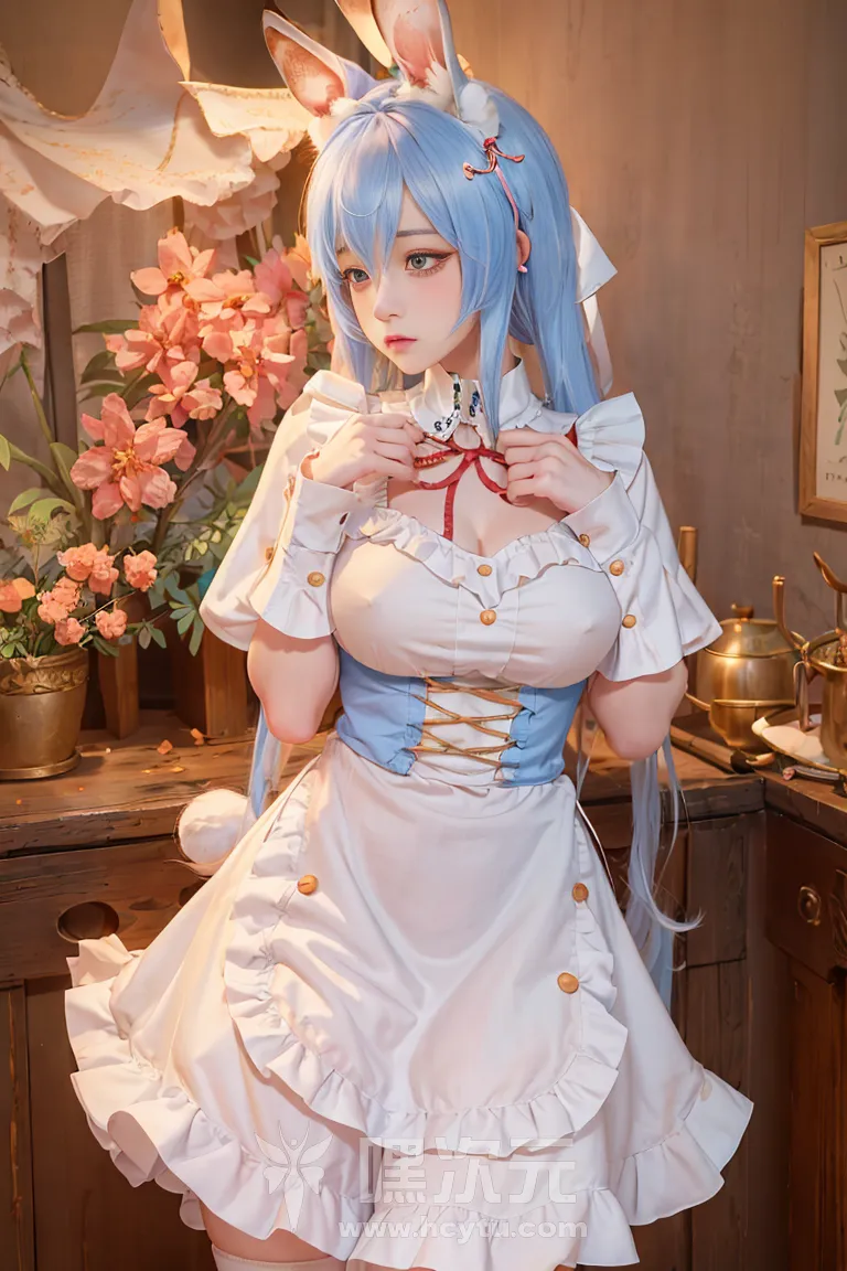 喵小吉 AI画作 《兔子女仆》 - 嘿次元 图4