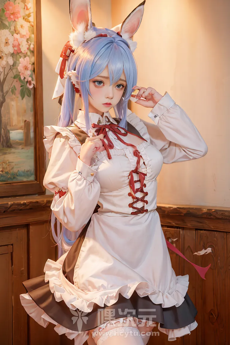 喵小吉 AI画作 《兔子女仆》 - 嘿次元 图12