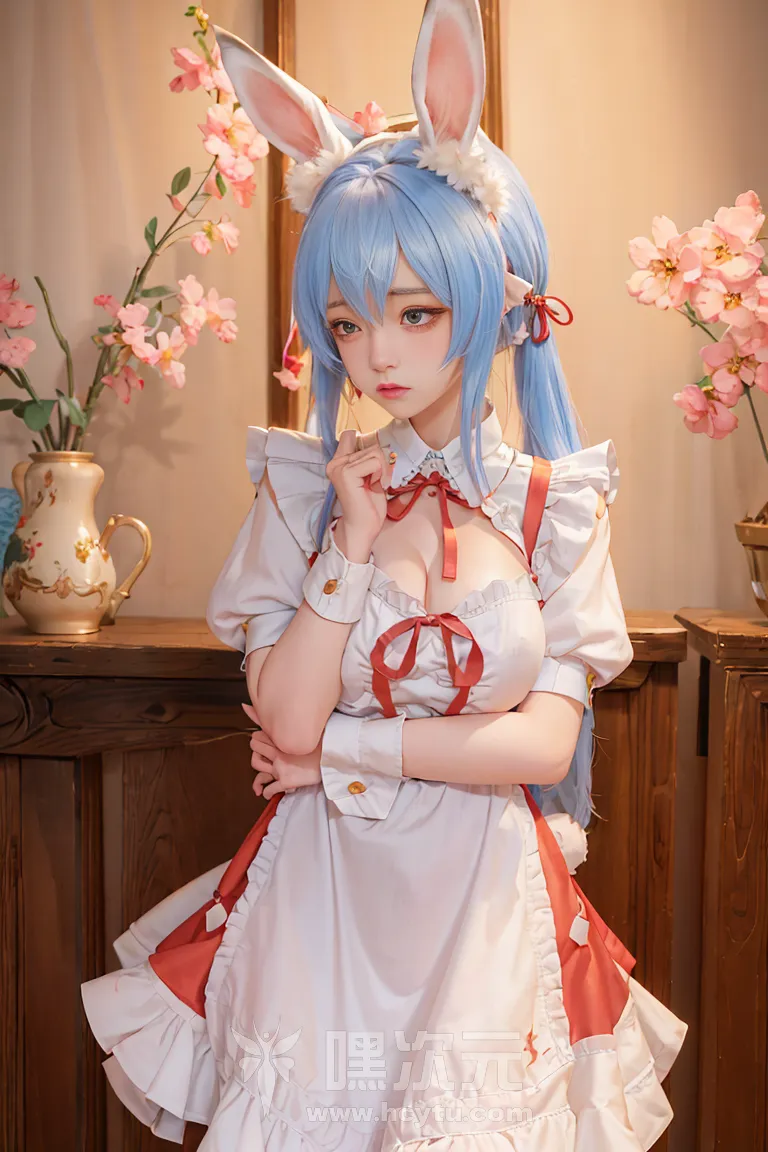 喵小吉 AI画作 《兔子女仆》 - 嘿次元 图11