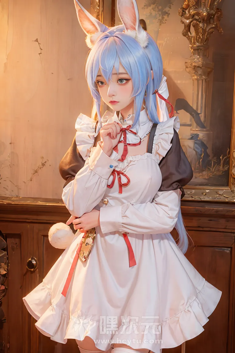 喵小吉 AI画作 《兔子女仆》 - 嘿次元 图14