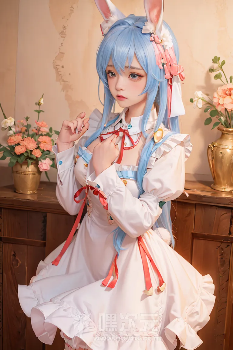 喵小吉 AI画作 《兔子女仆》 - 嘿次元 图13