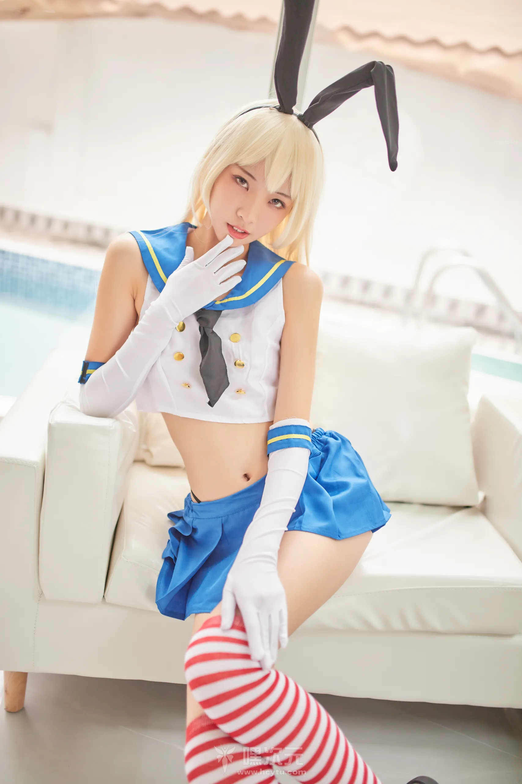西瓜少女 C服岛风白贞摄影会返图-01-嘿次元