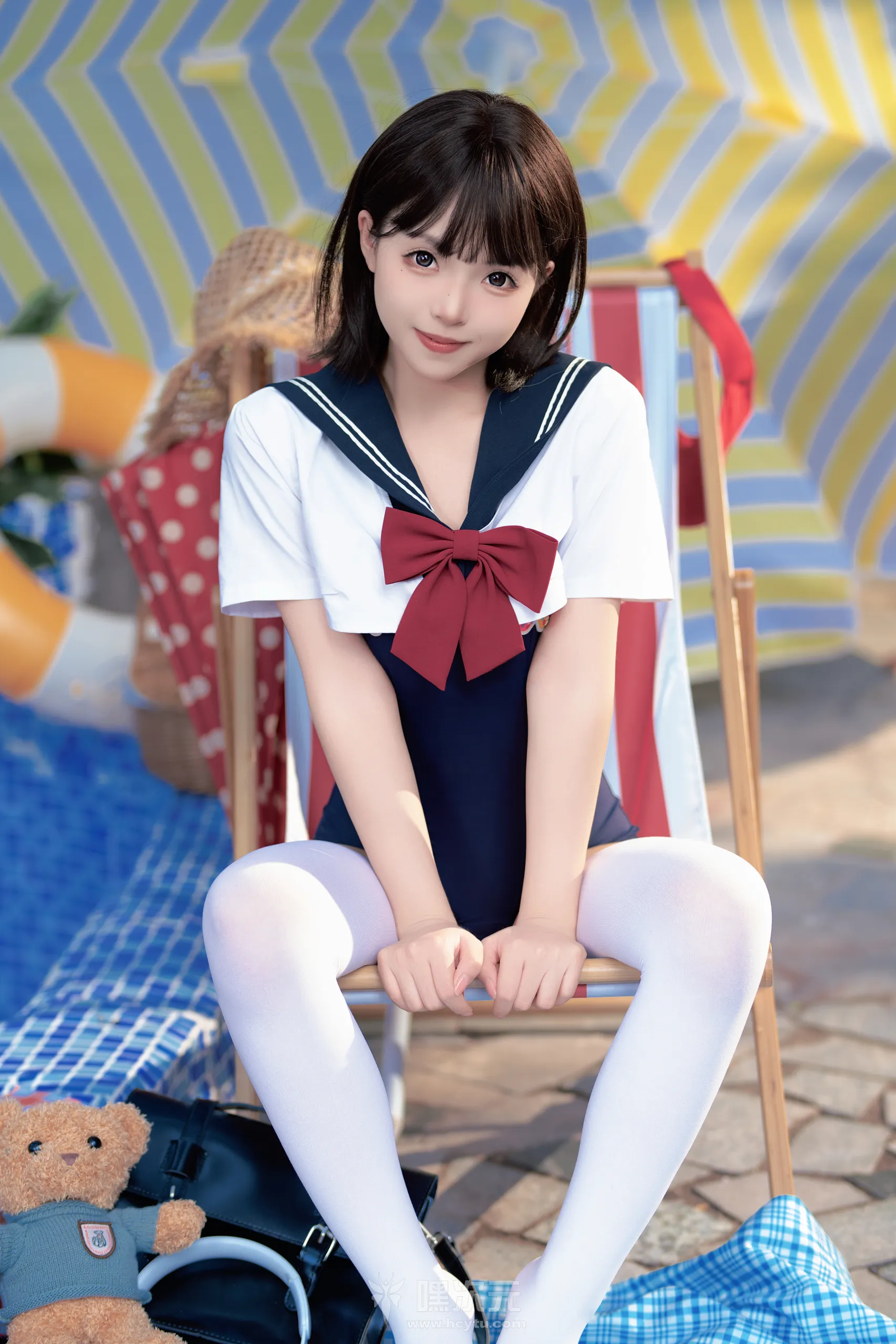 Bangni邦尼 反差JK泳装 写真图片 - 嘿次元 图4