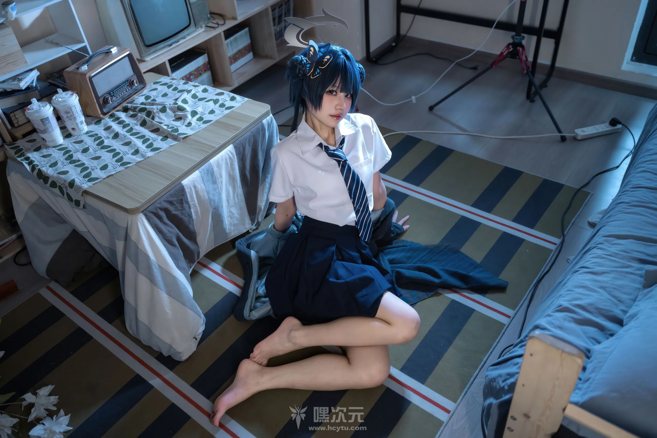 清水凪 蔚蓝档案 龙华妃咲 JK 白袜美腿 写真集-嘿次元