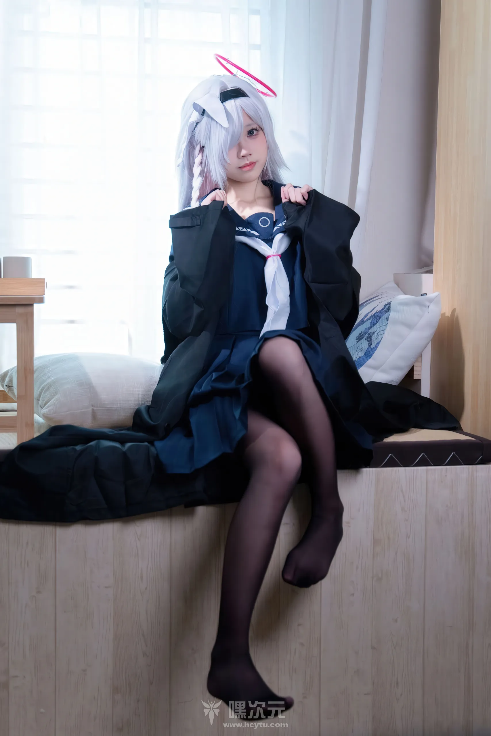 清水凪 普拉娜 蔚蓝档案 黑丝战损 Cosplay写真集-嘿次元