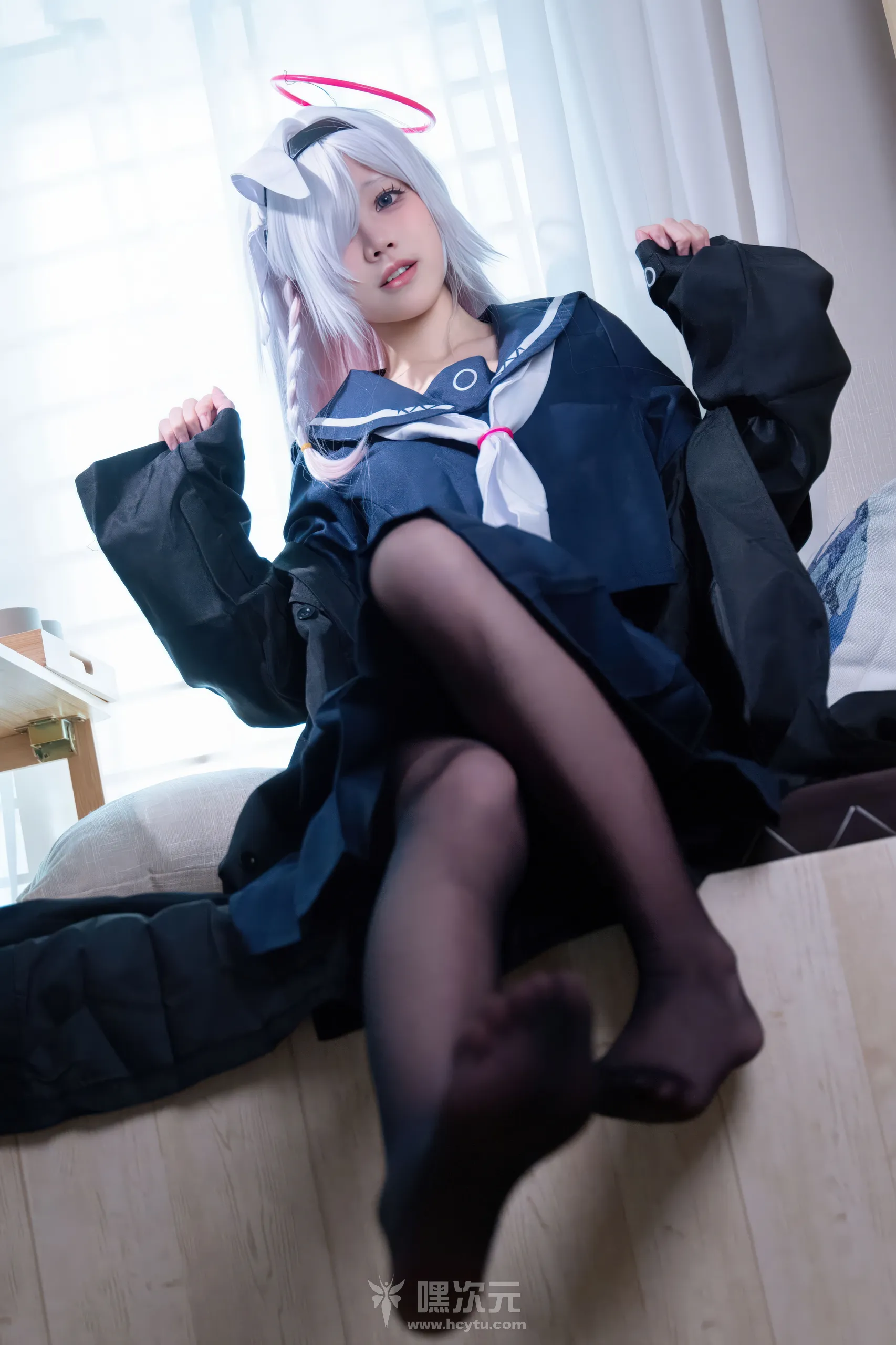 清水凪 普拉娜 蔚蓝档案 黑丝战损 Cosplay写真集 - 嘿次元 图2
