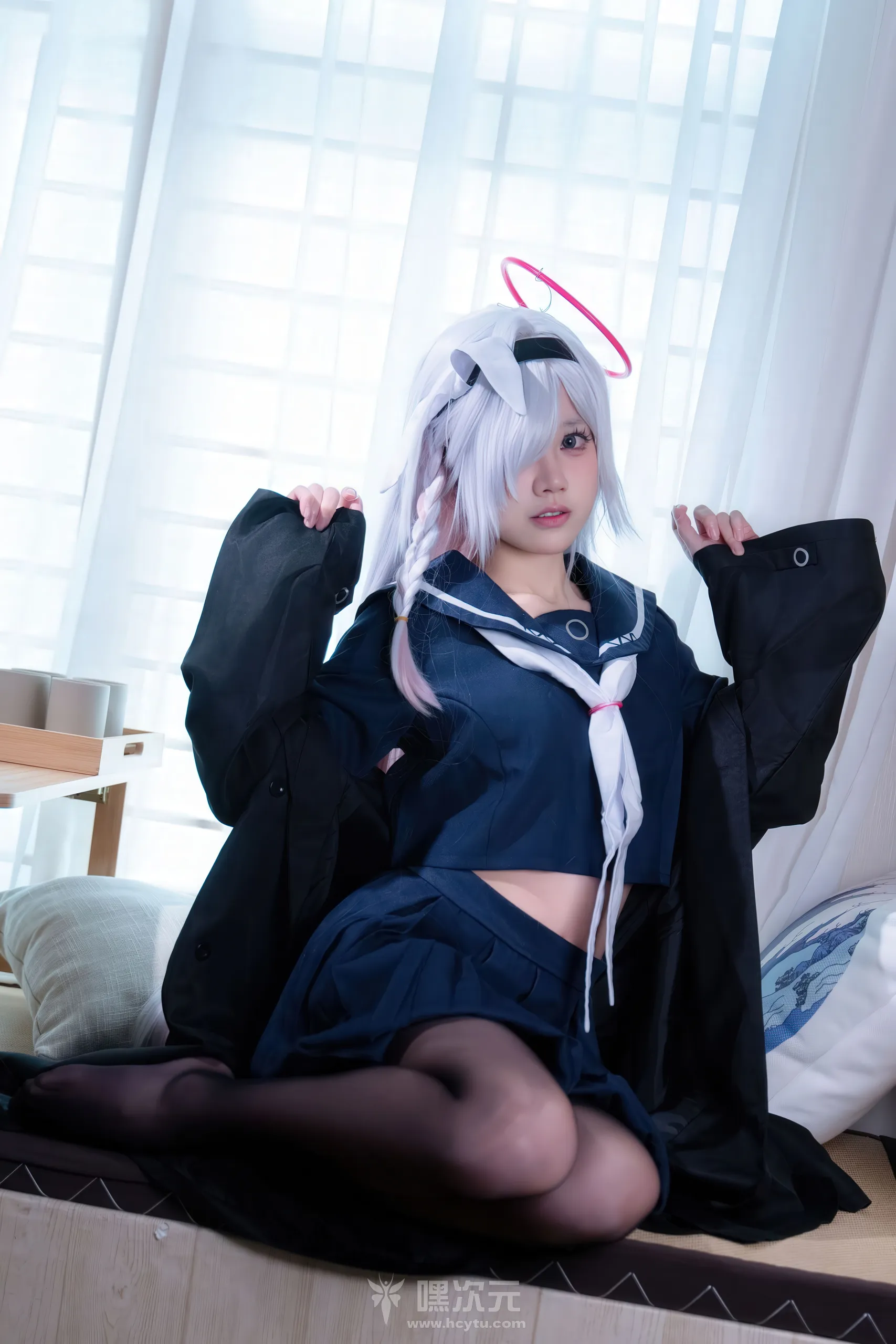 清水凪 普拉娜 蔚蓝档案 黑丝战损 Cosplay写真集 - 嘿次元 图5