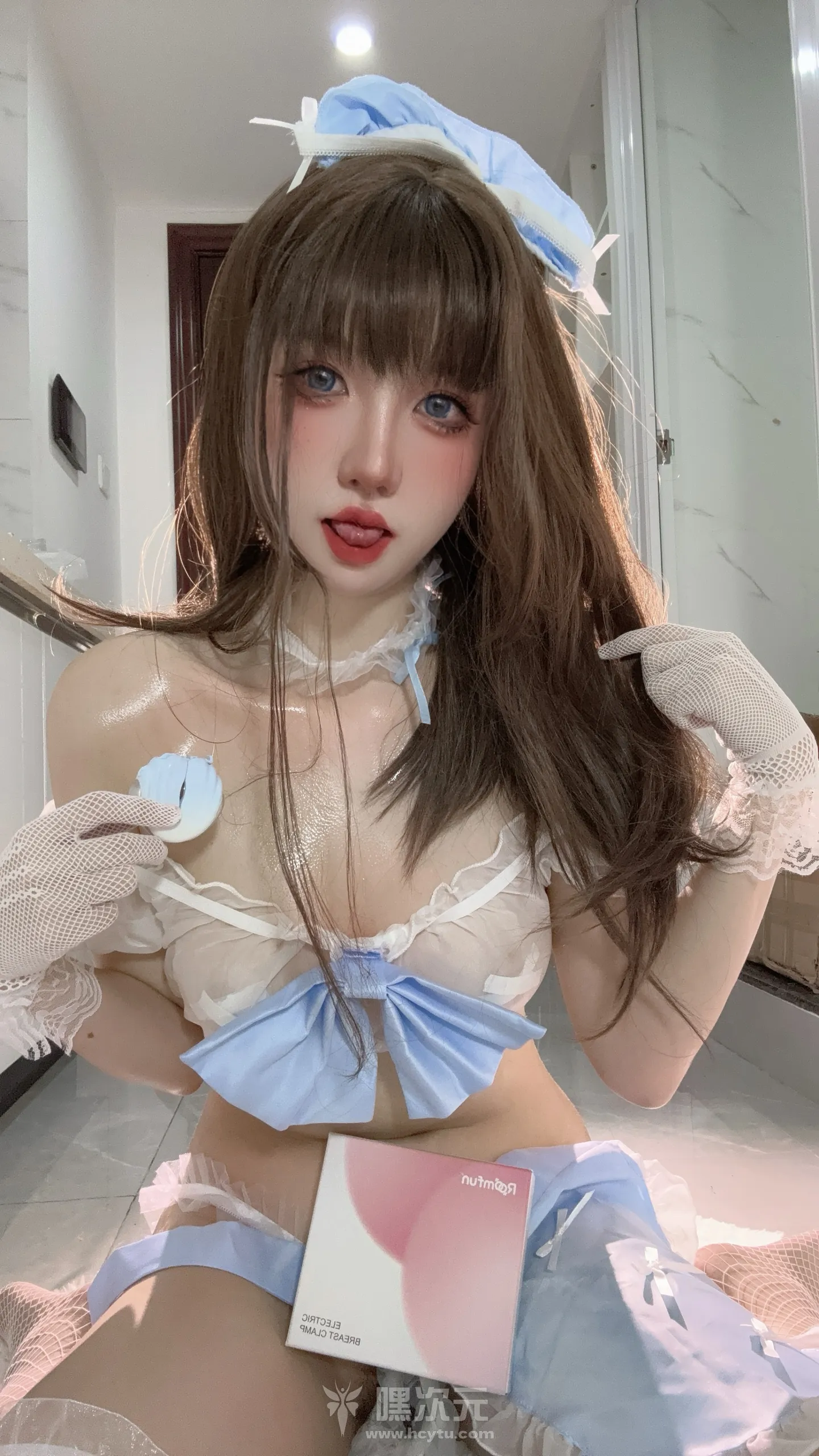 阿薰kaOri 蓝色奶油蛋糕写真图片 - 嘿次元 图4