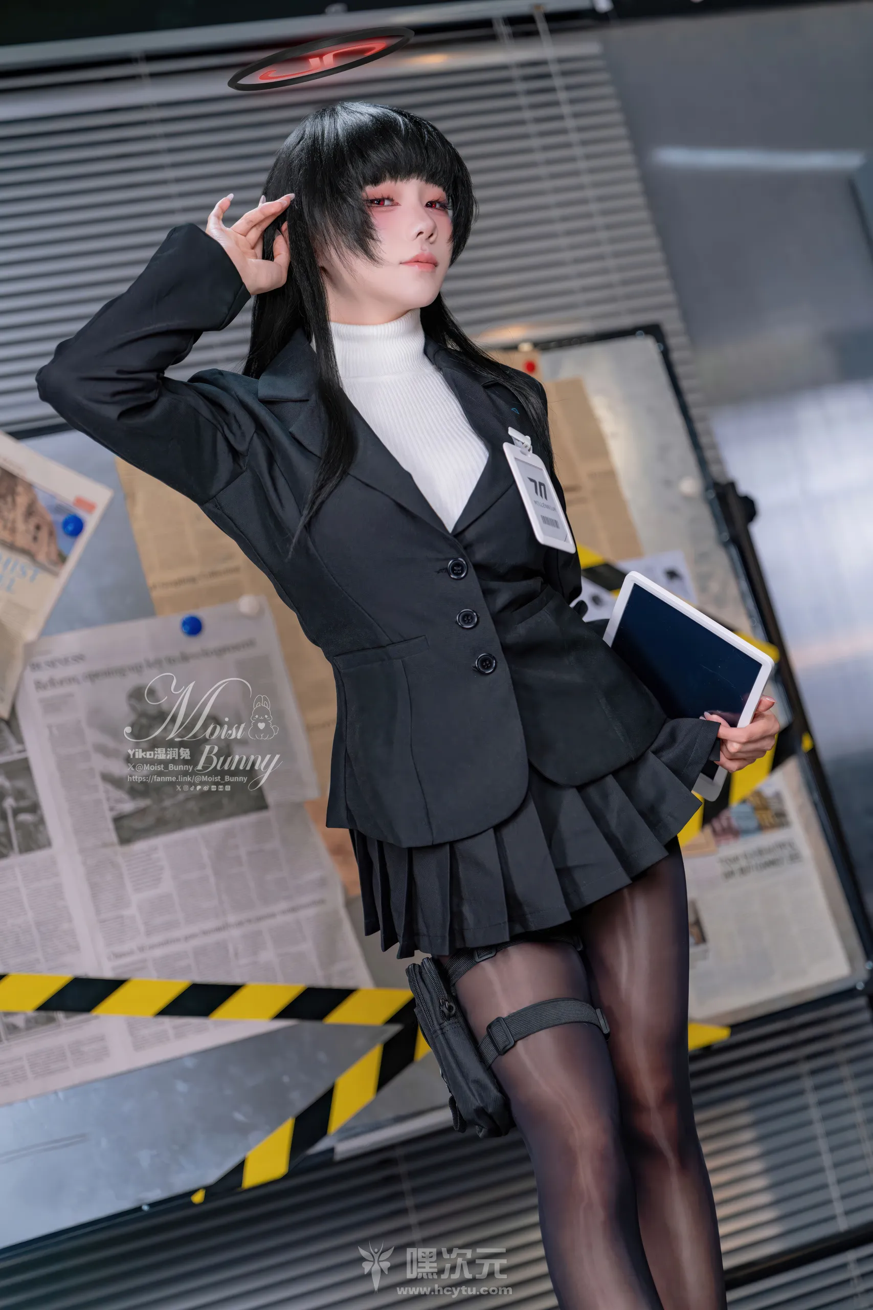 黏黏团子兔 调月莉音 黑丝OL职场制服 - 嘿次元 图2
