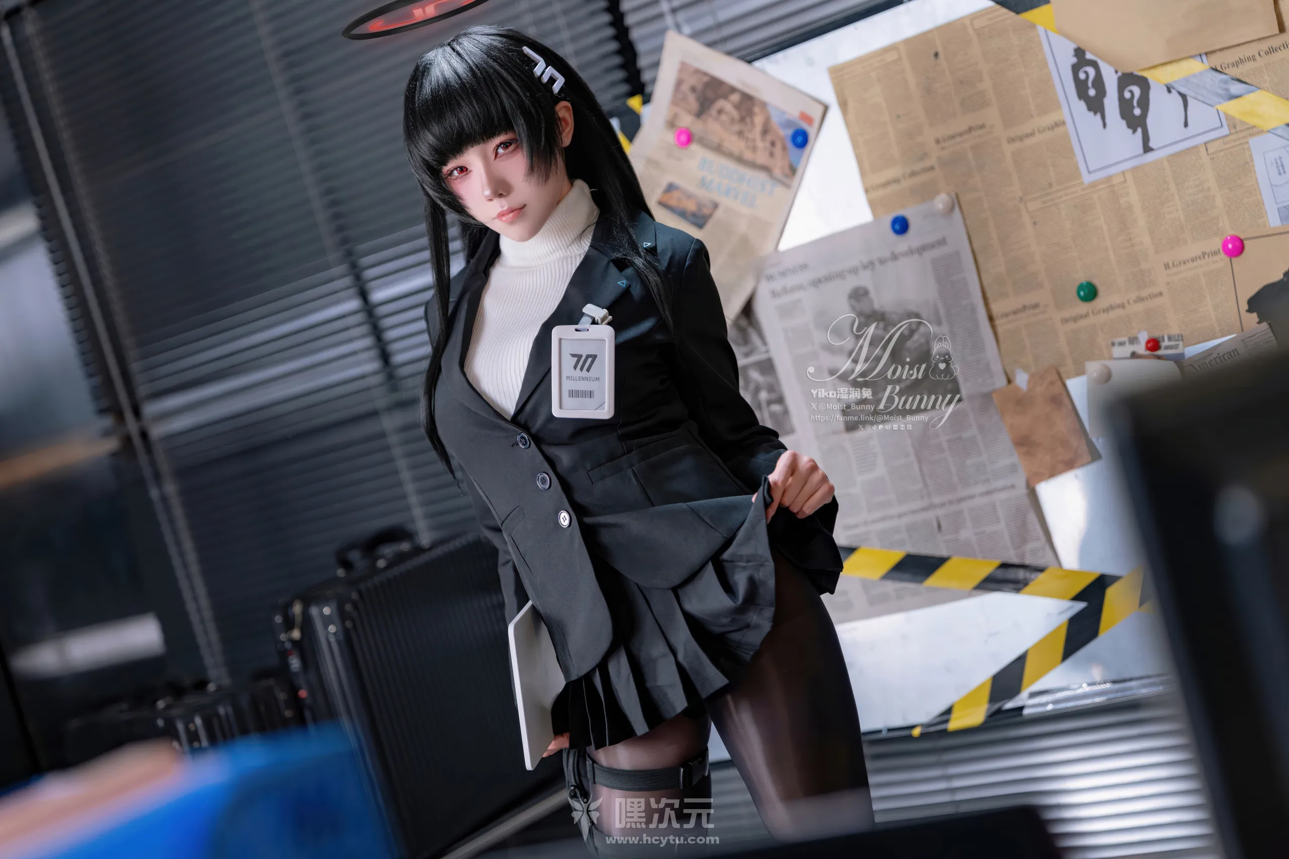 黏黏团子兔 调月莉音 黑丝OL职场制服 - 嘿次元 图4