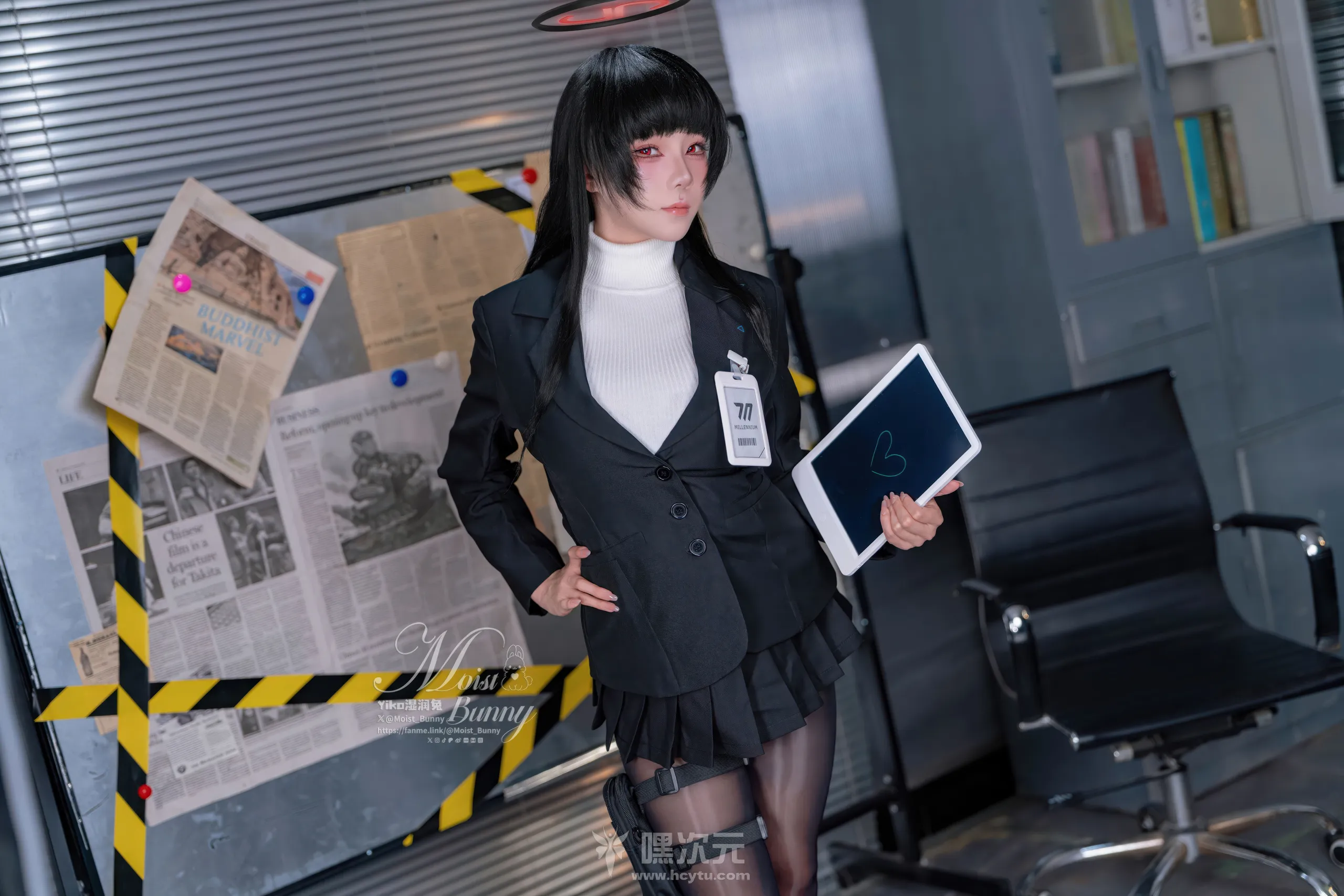 黏黏团子兔 调月莉音 黑丝OL职场制服 - 嘿次元 图3