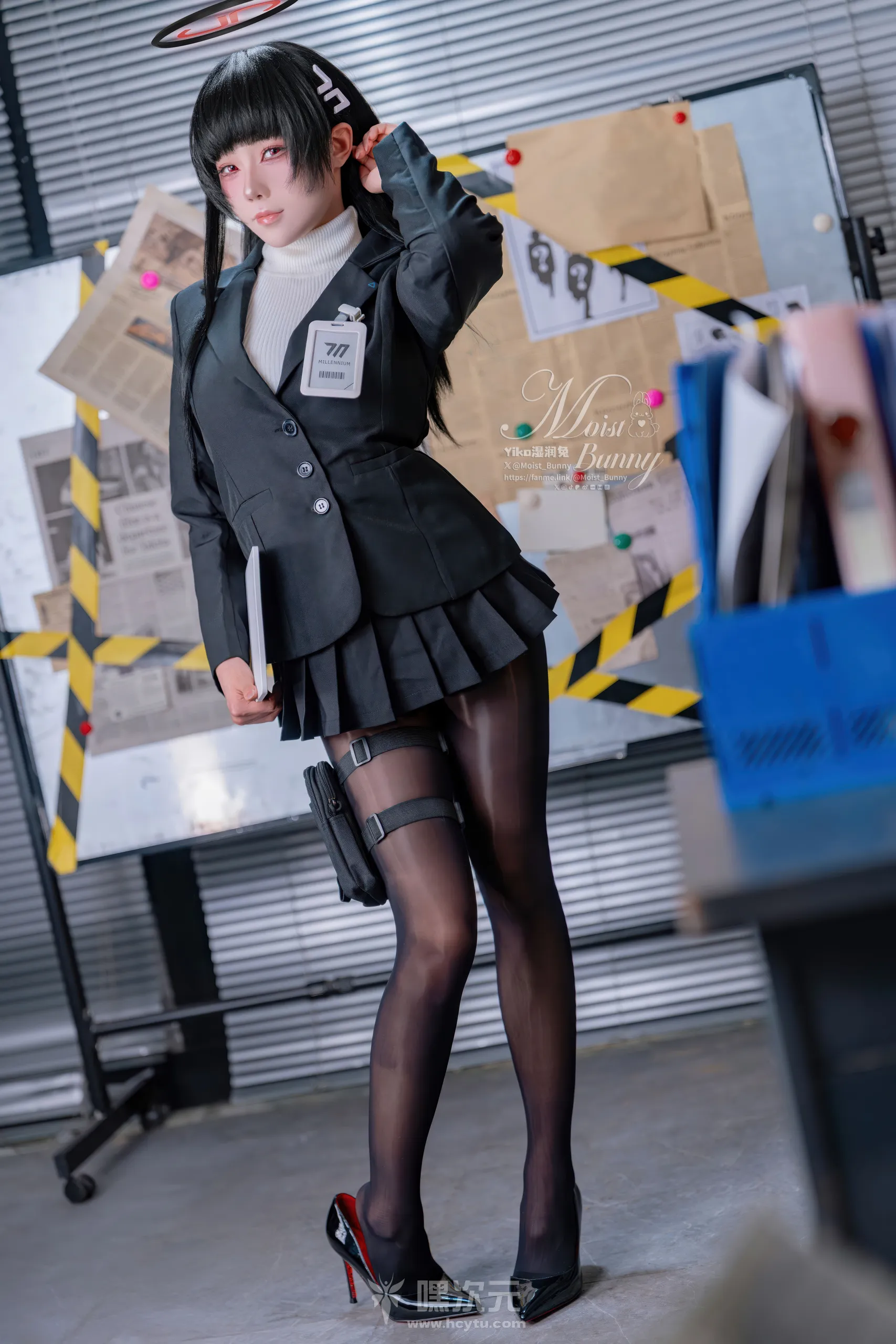 黏黏团子兔 调月莉音 黑丝OL职场制服 - 嘿次元 图5