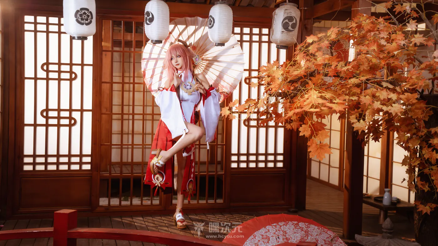 Seya-狮砸 原神 八重神子 红白短裙极致肉感 写真集 - Seya-狮砸 原神 八重神子 写真集 封面预览