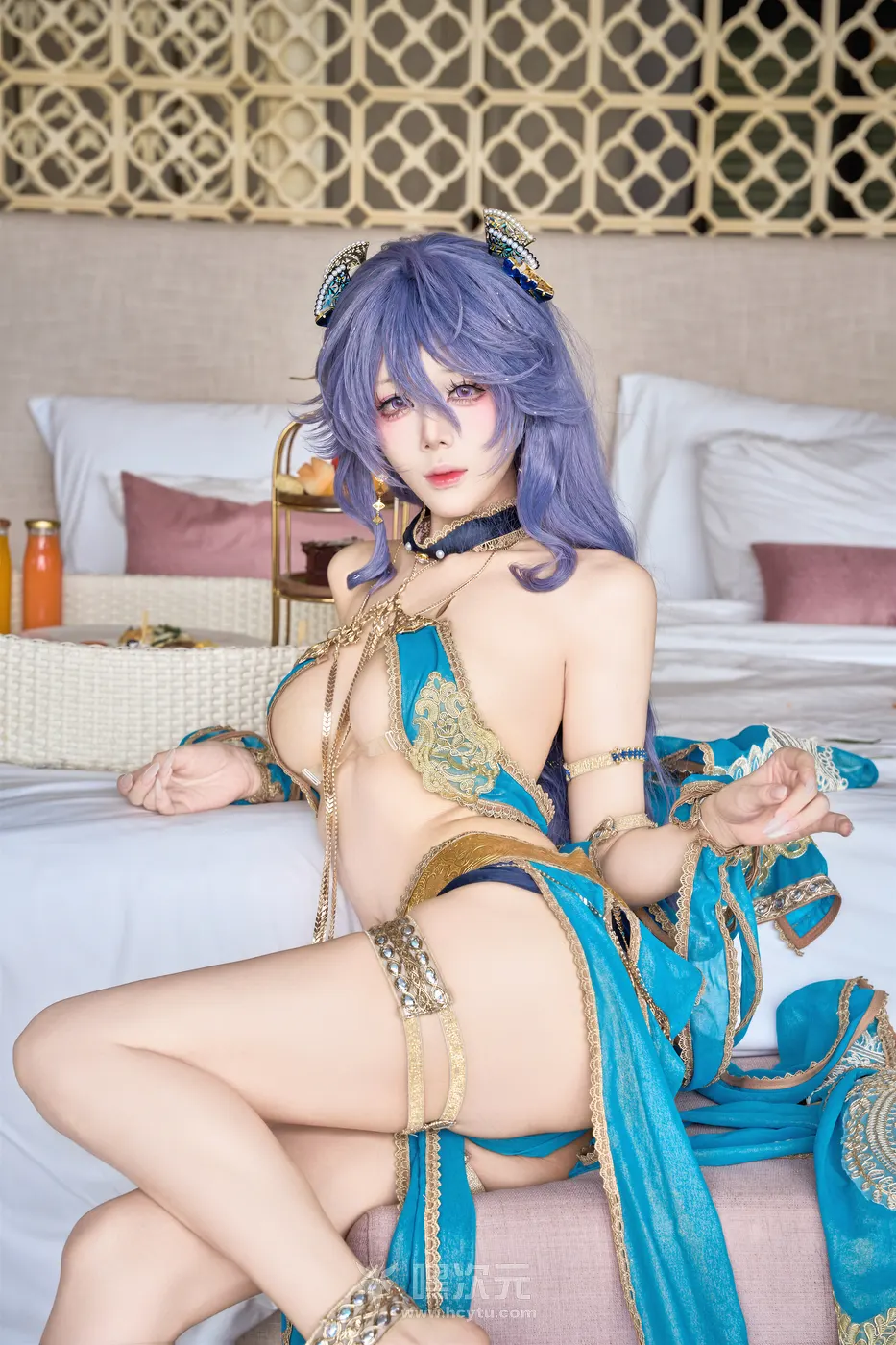 九言(阿九从不咕咕) 鸣潮坎特蕾拉 金边蓝绸绑带诱惑无垠欲海 写真集 - 高清原创写真套图 - 嘿次元[在线欣赏]-嘿次元