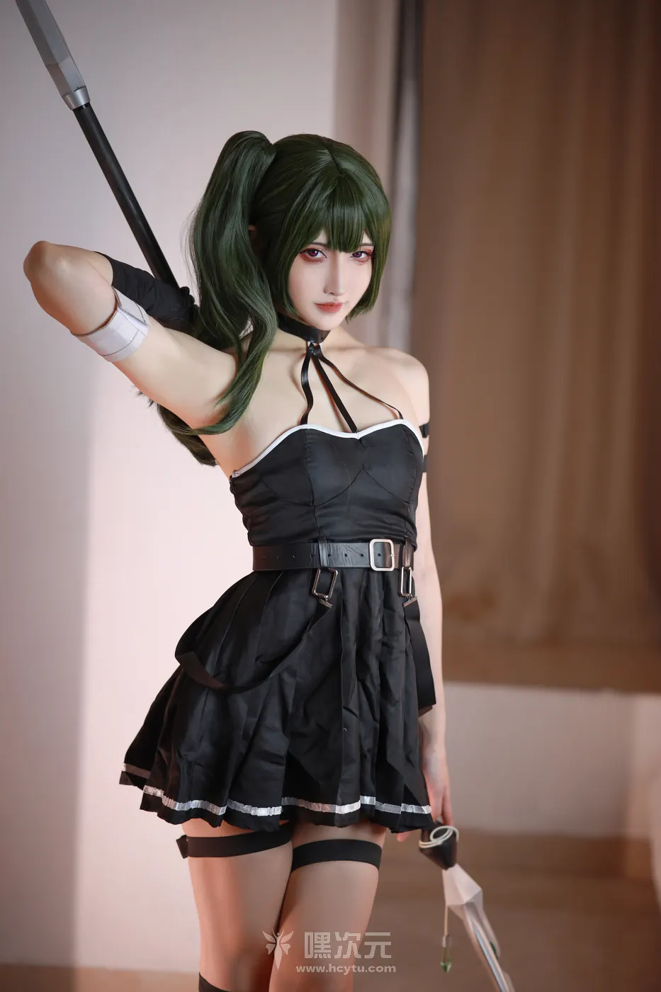 山崎怜Rei 尤贝尔 漆皮长靴诱惑尤贝尔 写真集 - 山崎怜Rei - 丝袜勒痕勾勒大腿根弧度