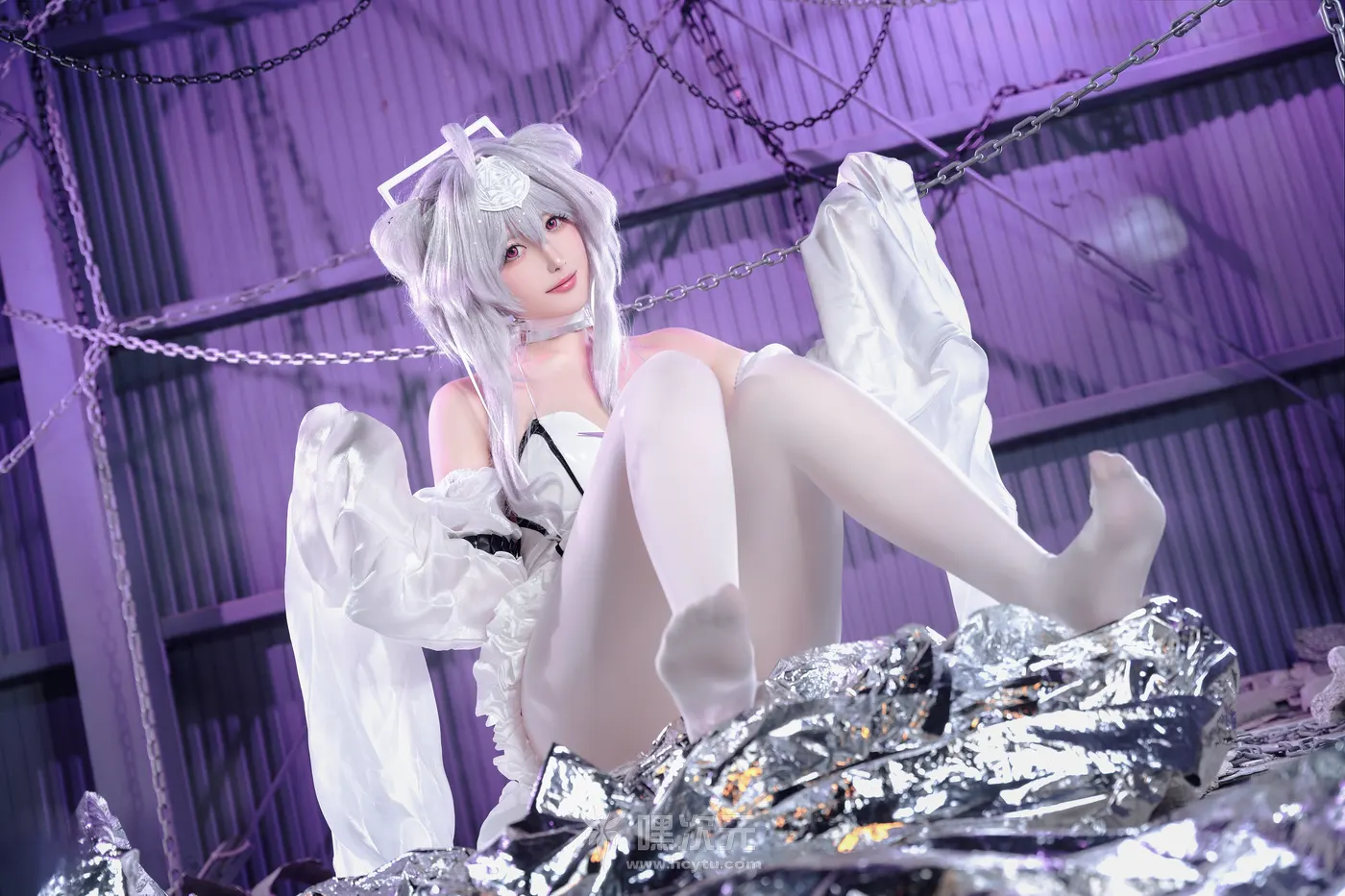 溯兮-sukki NIKKE莉贝雷里奥 丝袜光影纯欲拉扯 写真集 - 溯兮-sukki - 腰臀折角,肉感起伏如浪