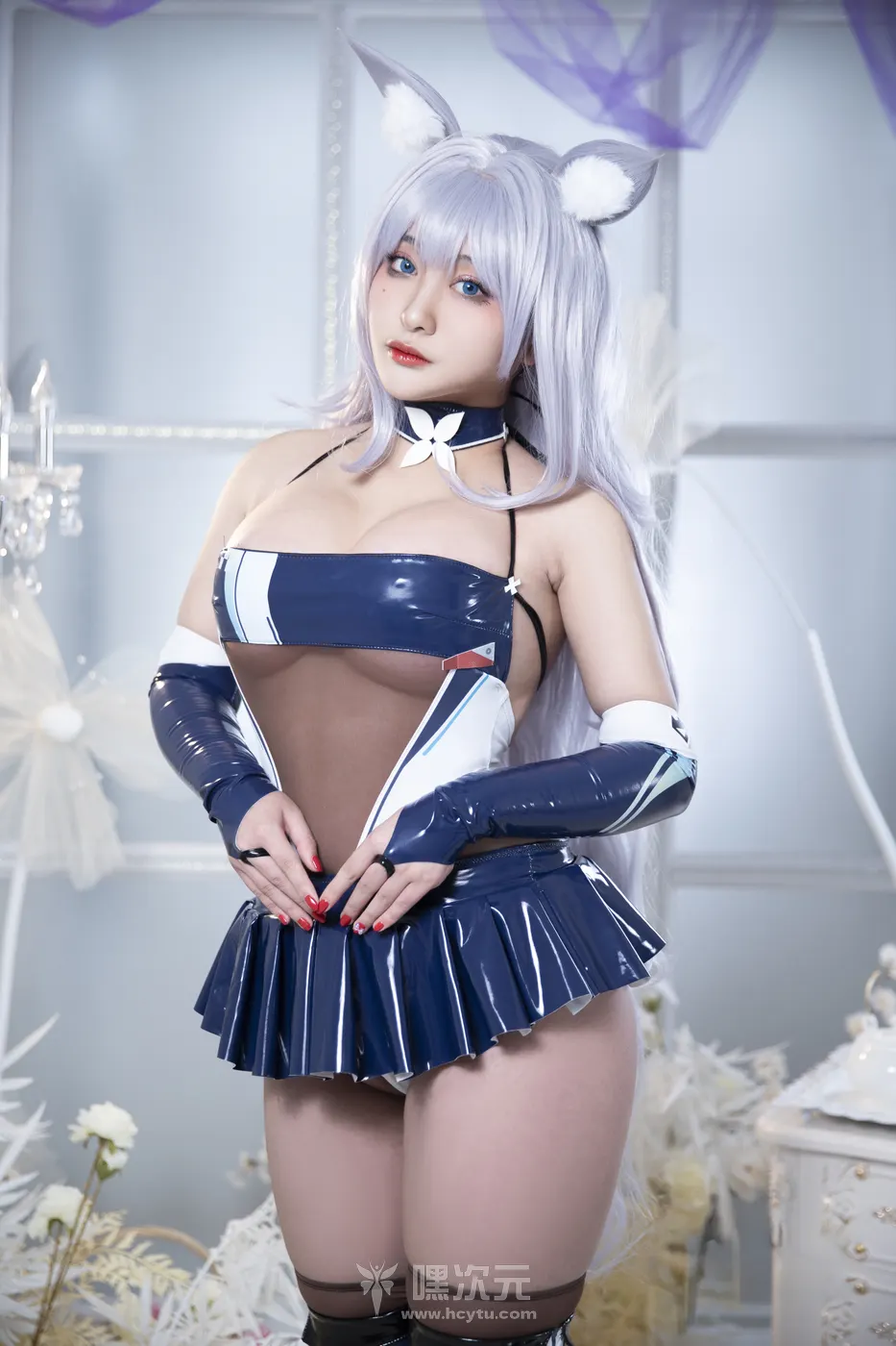 洛璃 LoLiSAMA 碧蓝航线 信浓赛车 极限紧绷乳胶诱惑 写真集-嘿次元