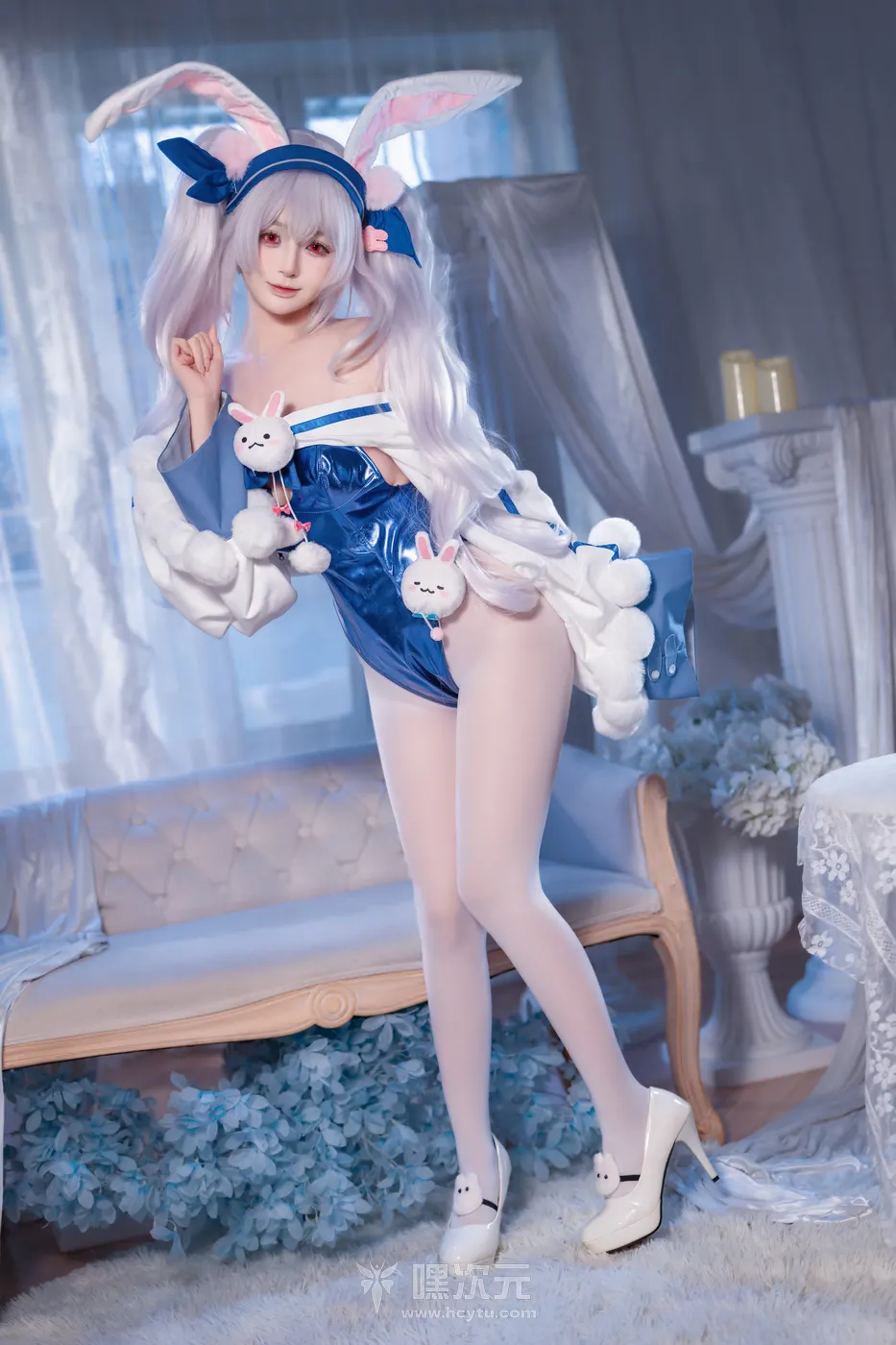 桜井宁宁 碧蓝航线拉菲 深蓝乳胶连体衣肉感张力 写真集-嘿次元
