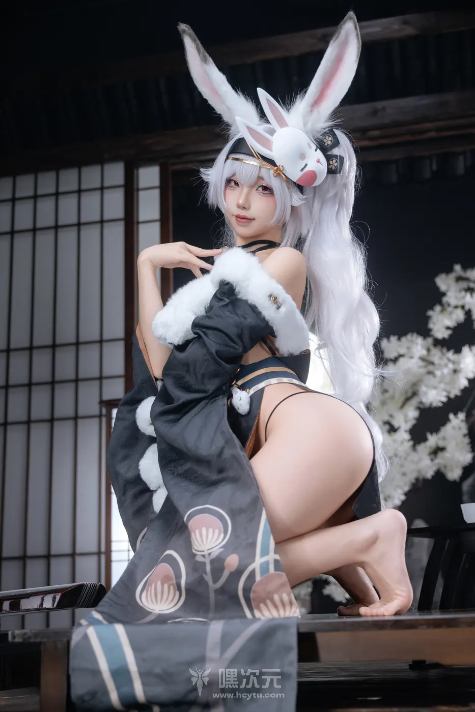 狐玖玖 拉菲 兔兔城主 银发兔女郎 欲望与算计 写真集 - 狐玖玖 精彩瞬间 01