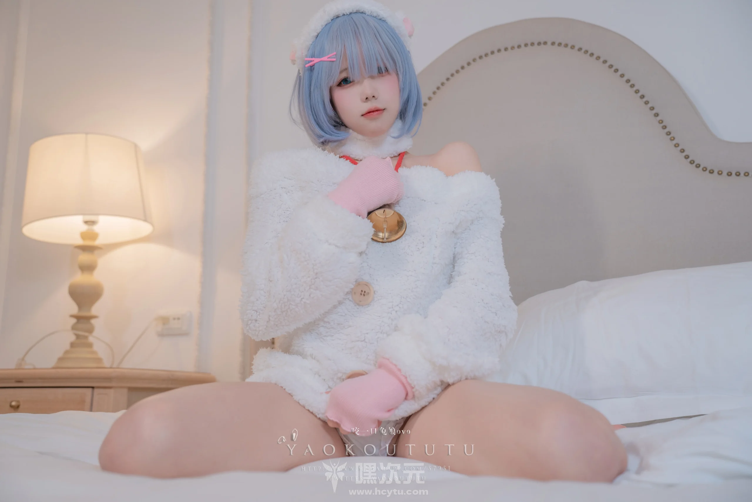 黏黏团子兔 蕾姆咩咩 美女写真图片 - 嘿次元 图9