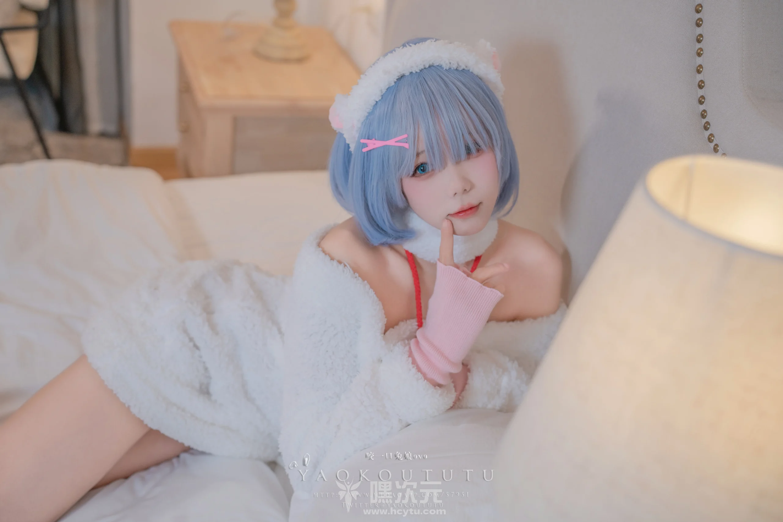 黏黏团子兔 蕾姆咩咩 美女写真图片 - 嘿次元 图6