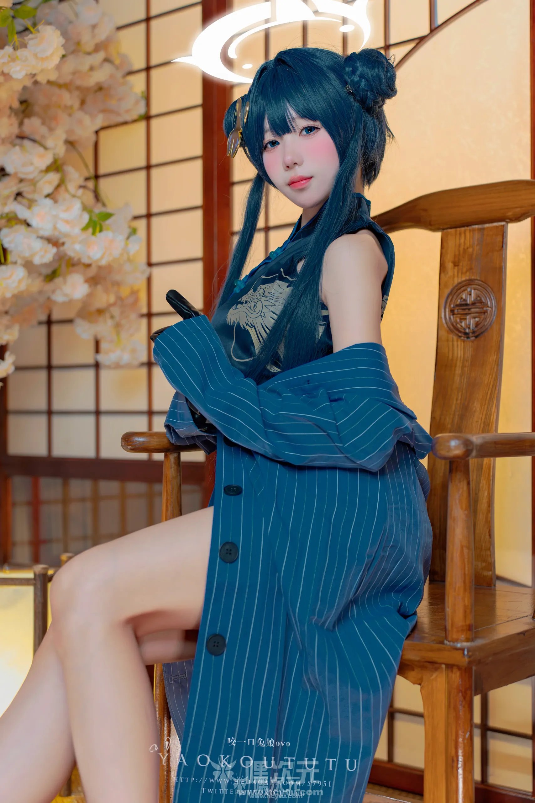 黏黏团子兔 碧蓝档案·妃咲&胭脂 美女写真图片在线欣赏九月最新订阅作品