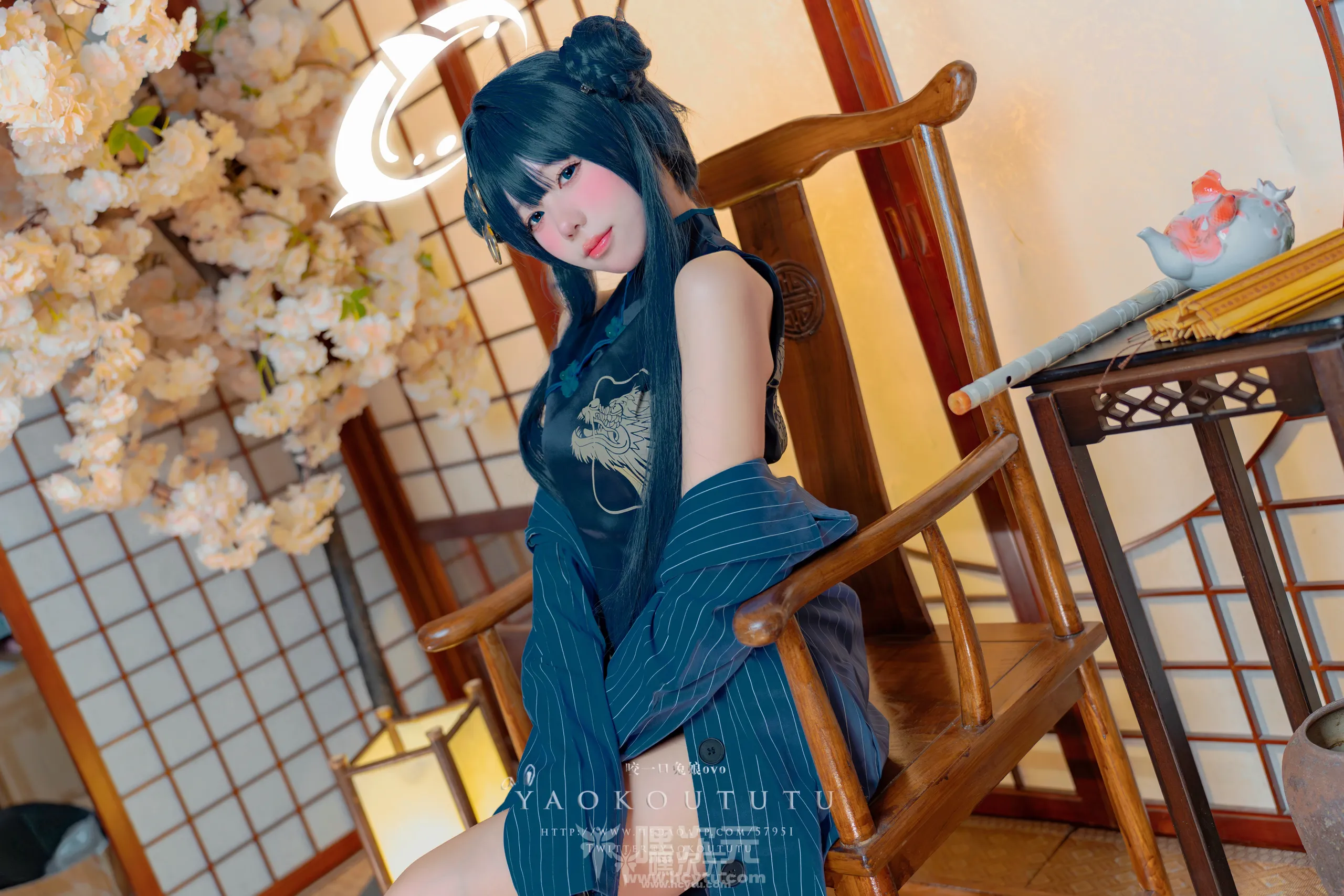 黏黏团子兔 碧蓝档案·妃咲&胭脂 美女写真图片在线欣赏九月最新订阅作品