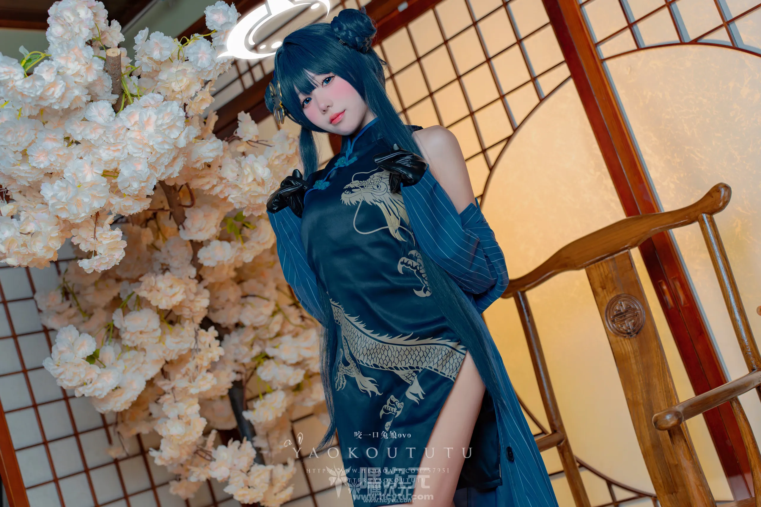黏黏团子兔 碧蓝档案·妃咲&胭脂 美女写真图片在线欣赏九月最新订阅作品