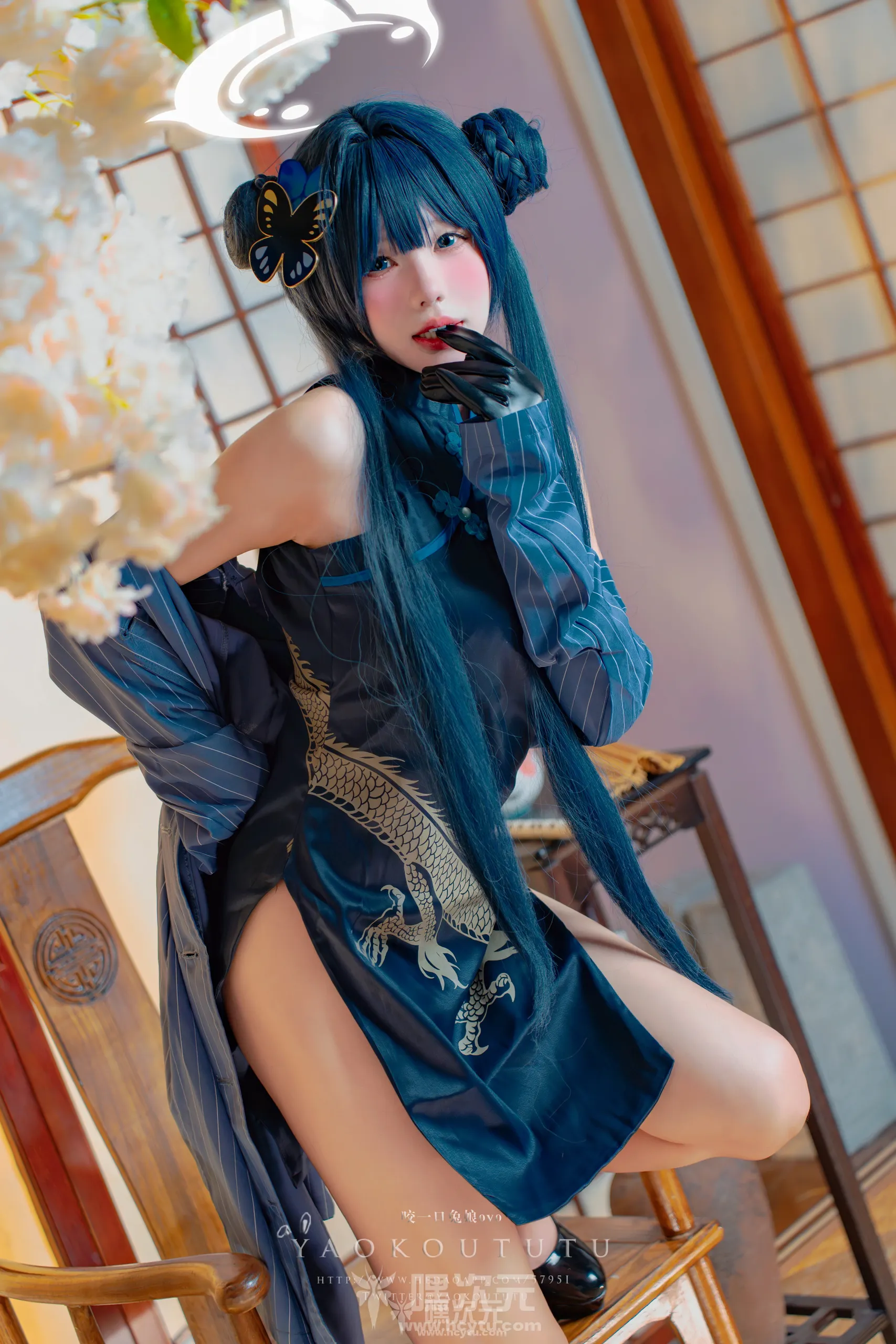 黏黏团子兔 碧蓝档案·妃咲&胭脂 美女写真图片在线欣赏九月最新订阅作品
