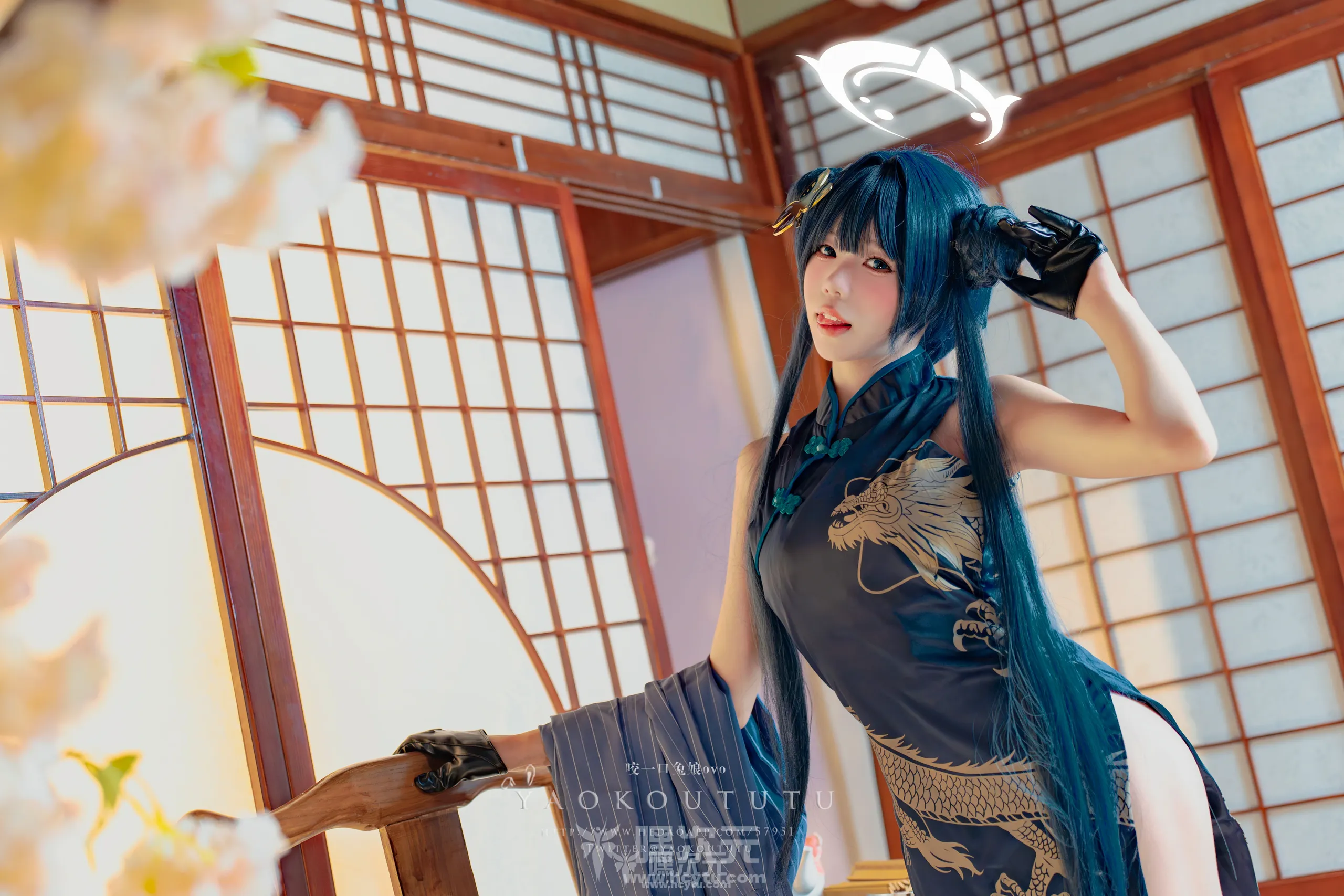 黏黏团子兔 碧蓝档案·妃咲&胭脂 美女写真图片在线欣赏九月最新订阅作品