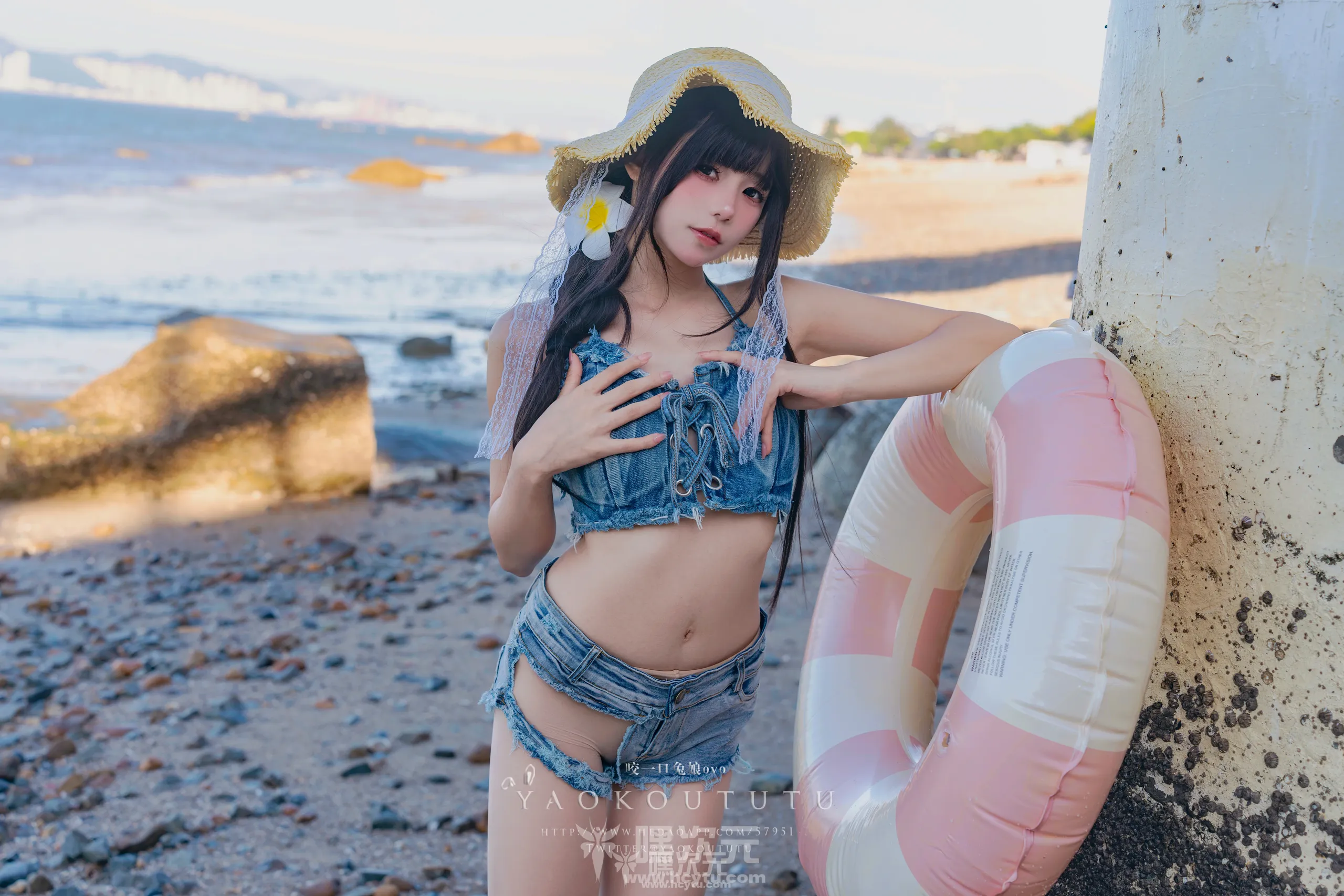 黏黏团子兔 海の夏日&Shotgun 美女写真图片在线欣赏九月最新订阅作品