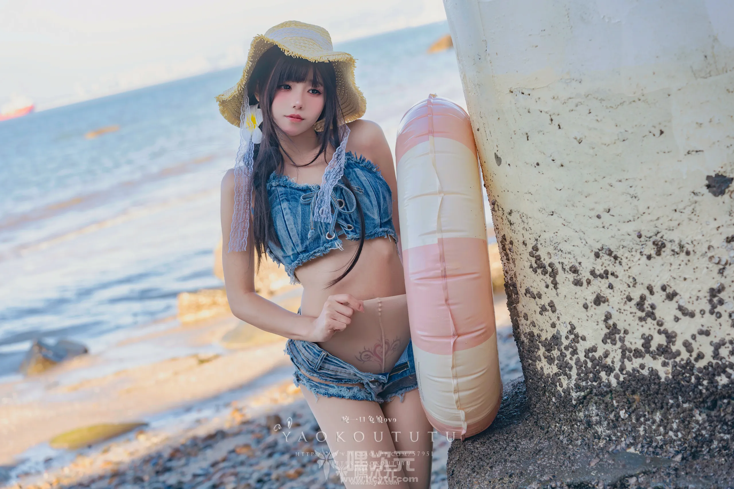 黏黏团子兔 海の夏日&Shotgun 美女写真图片在线欣赏九月最新订阅作品