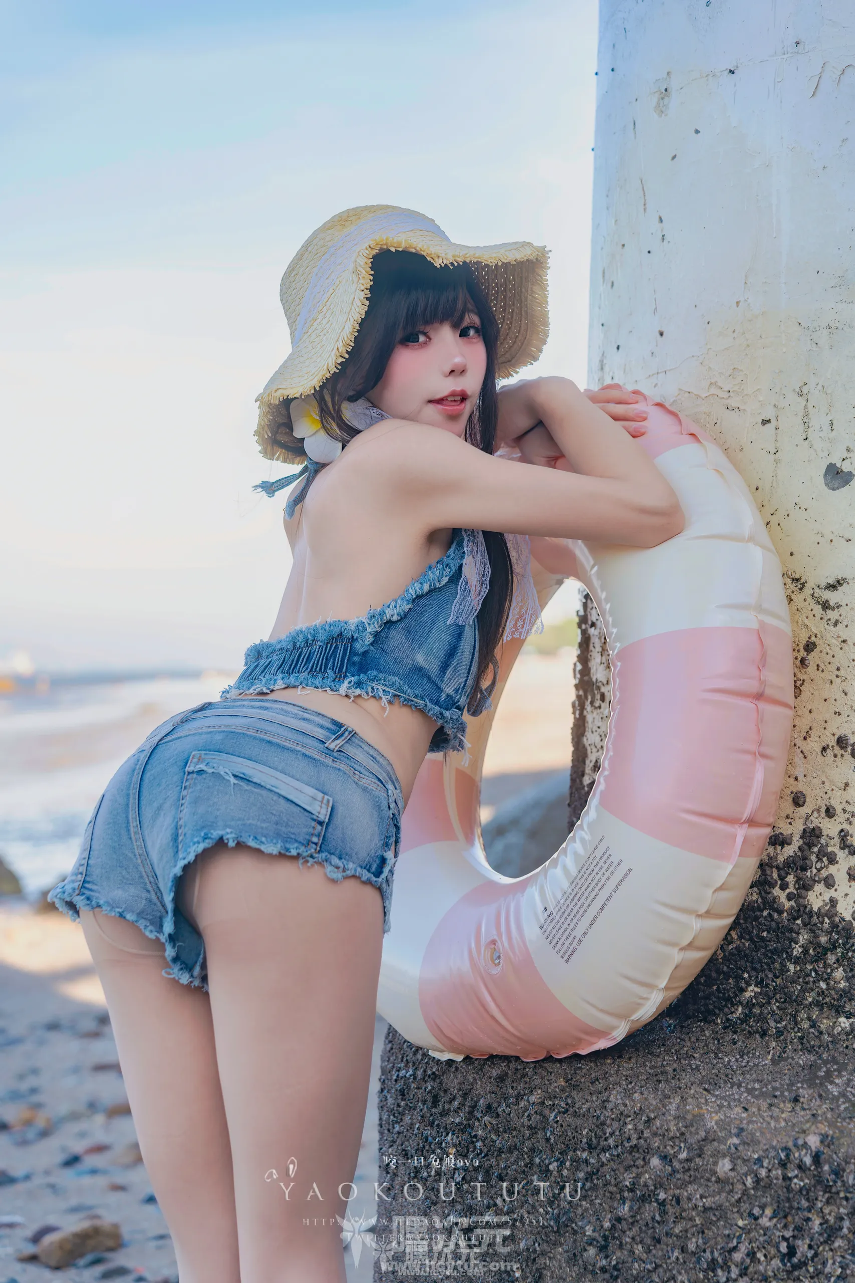 黏黏团子兔 海の夏日&Shotgun 美女写真图片在线欣赏九月最新订阅作品
