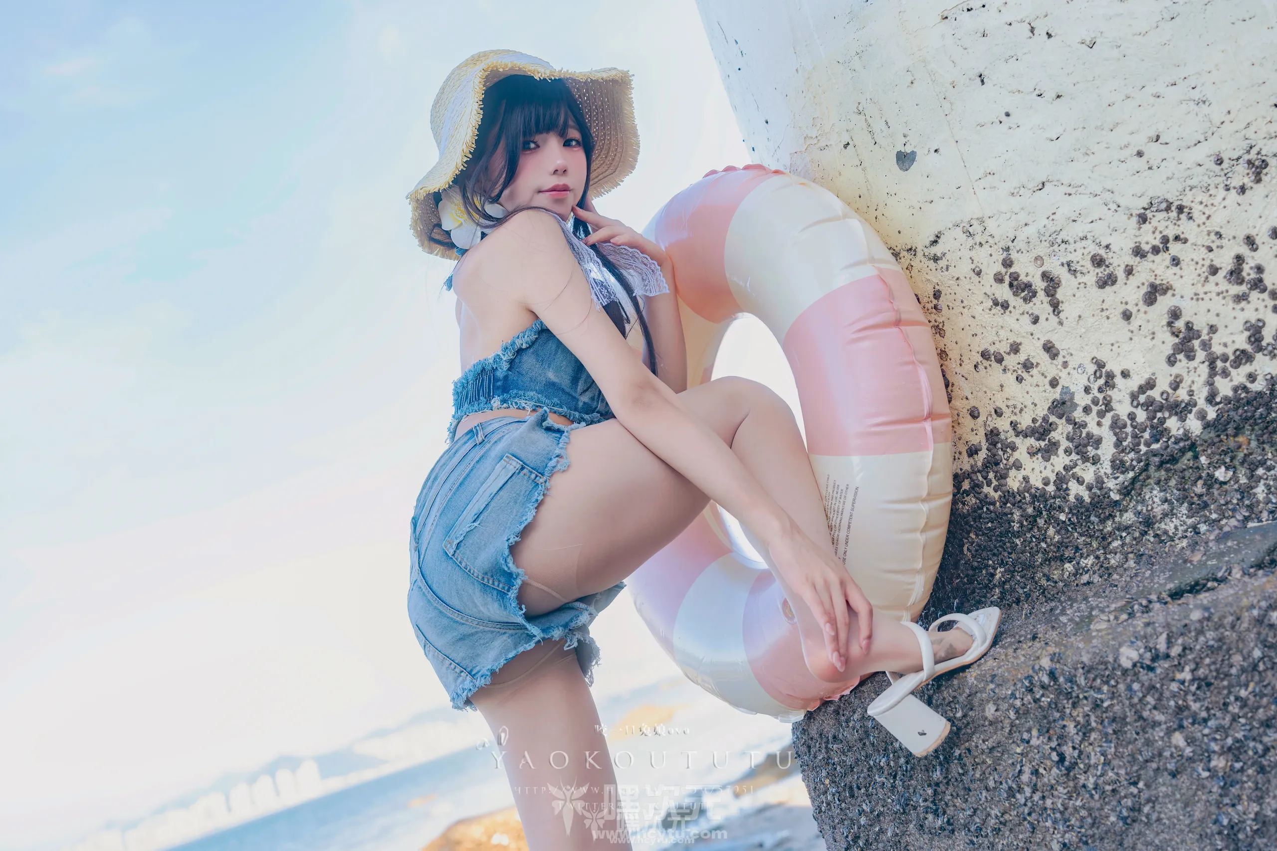 黏黏团子兔 海の夏日&Shotgun 美女写真图片在线欣赏九月最新订阅作品