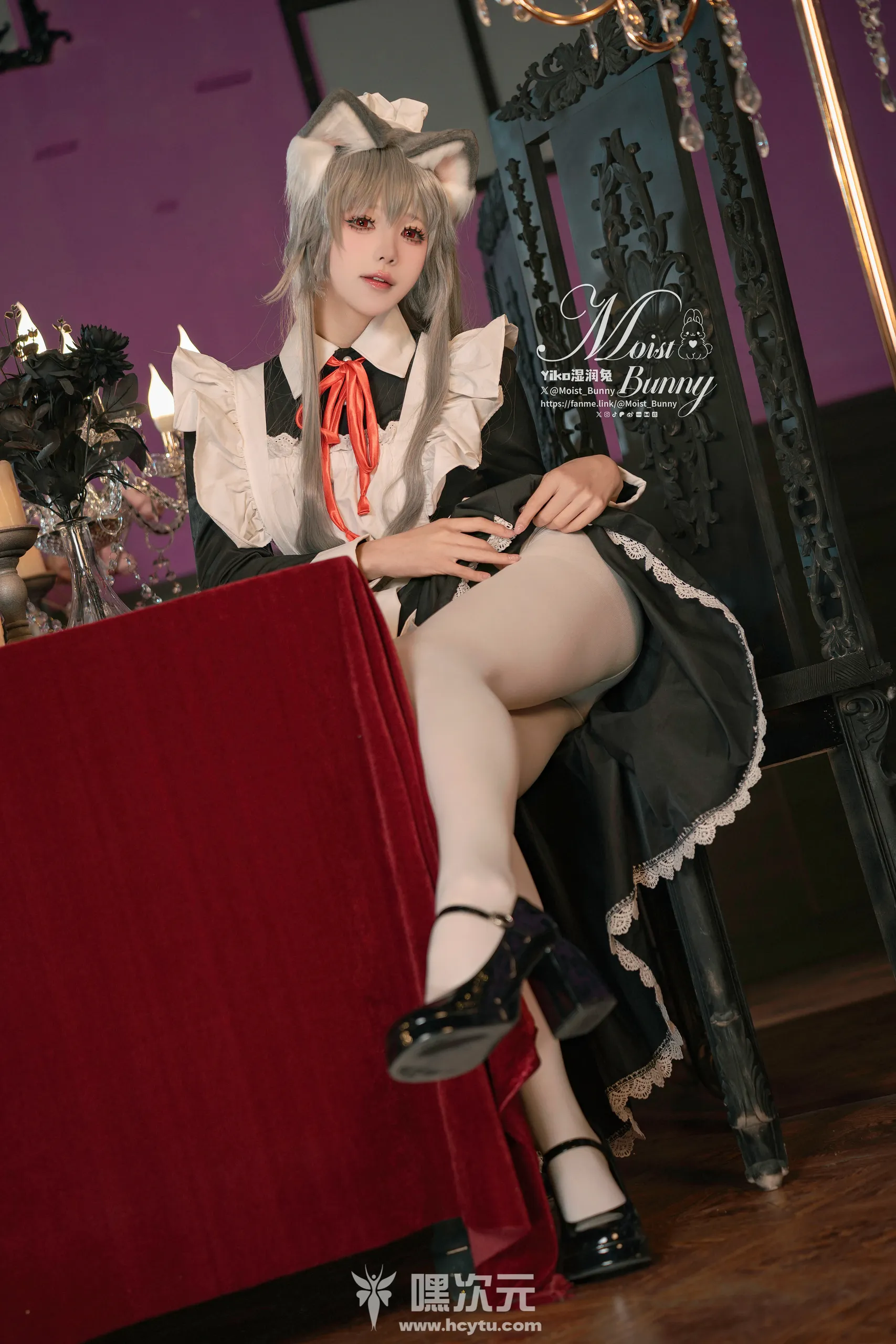 Yiko湿润兔 2月月票特典 菲奇子女仆写真图片在线观看