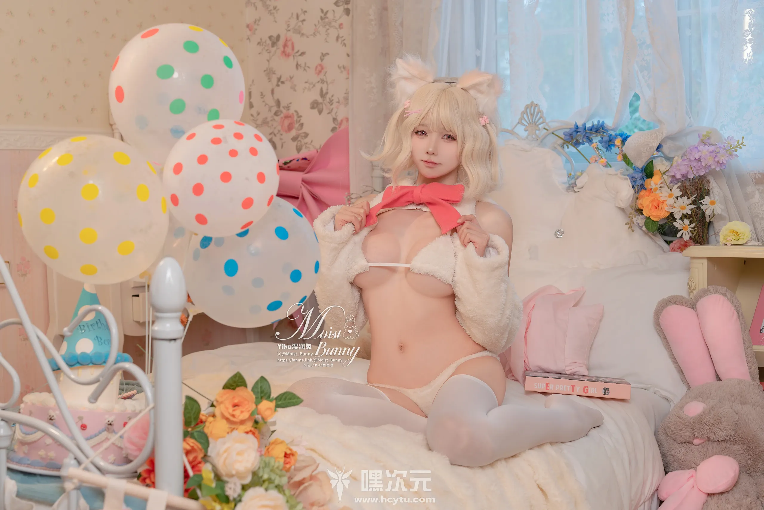 Yiko湿润兔 他的猫写真图片-嘿次元