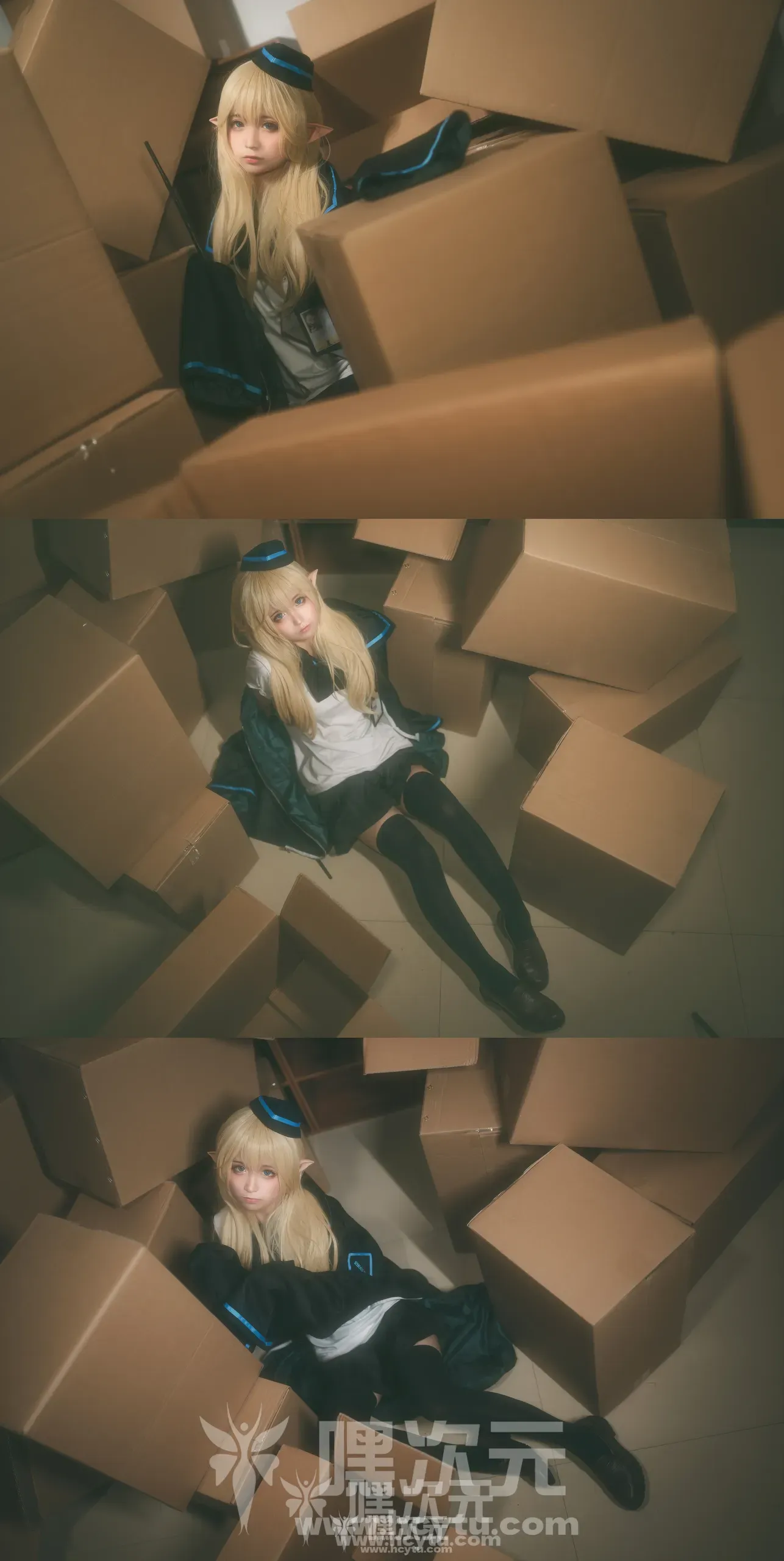 蠢沫沫《杜林Cosplay》 – 纸箱角落里的可爱JK少女-嘿次元
