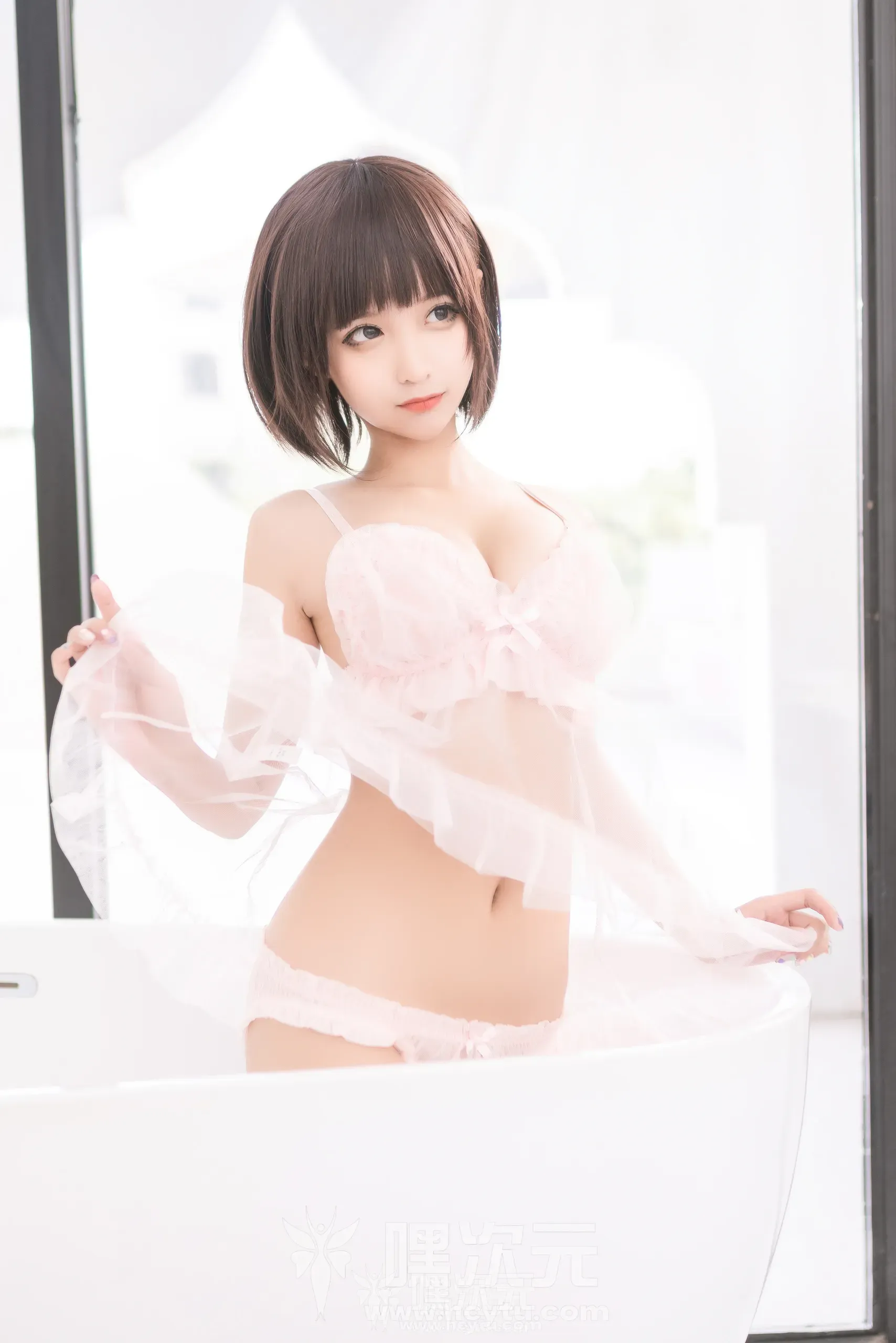 蠢沫沫 NO.164 沫沫真爱版 粉纱写真图片-嘿次元